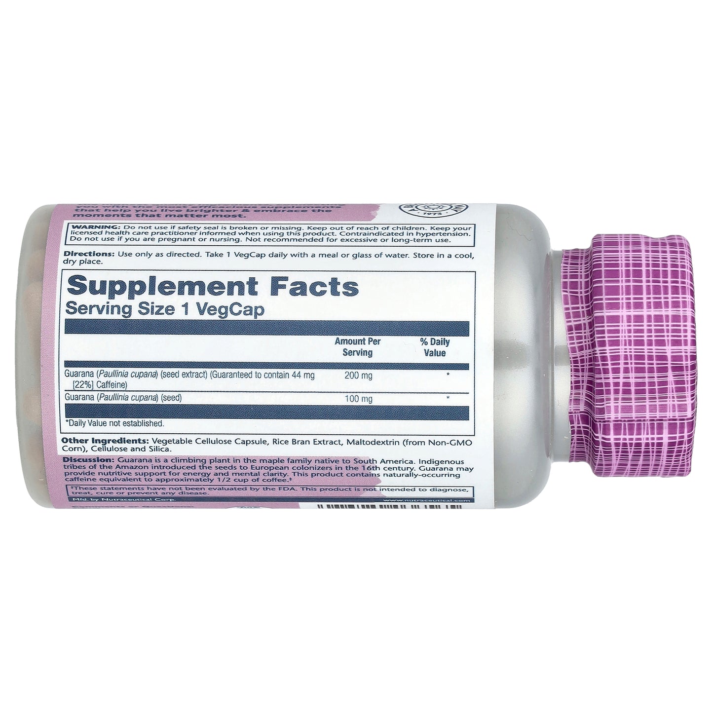 Solaray, Vital Extracts, Guarana, 60 Vegcaps