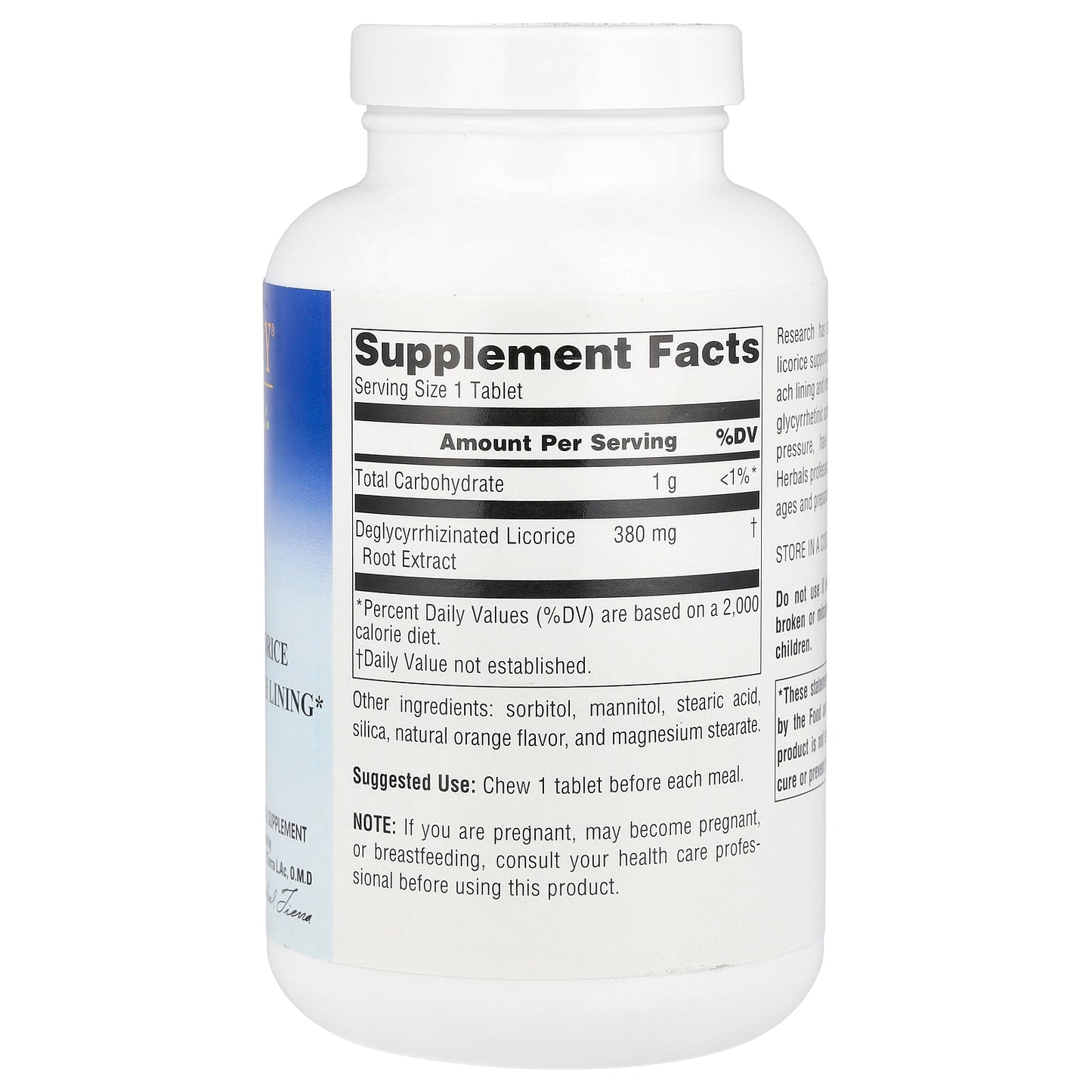 Planetary Herbals, DGL, 380 mg, 200 Chewable Tablets