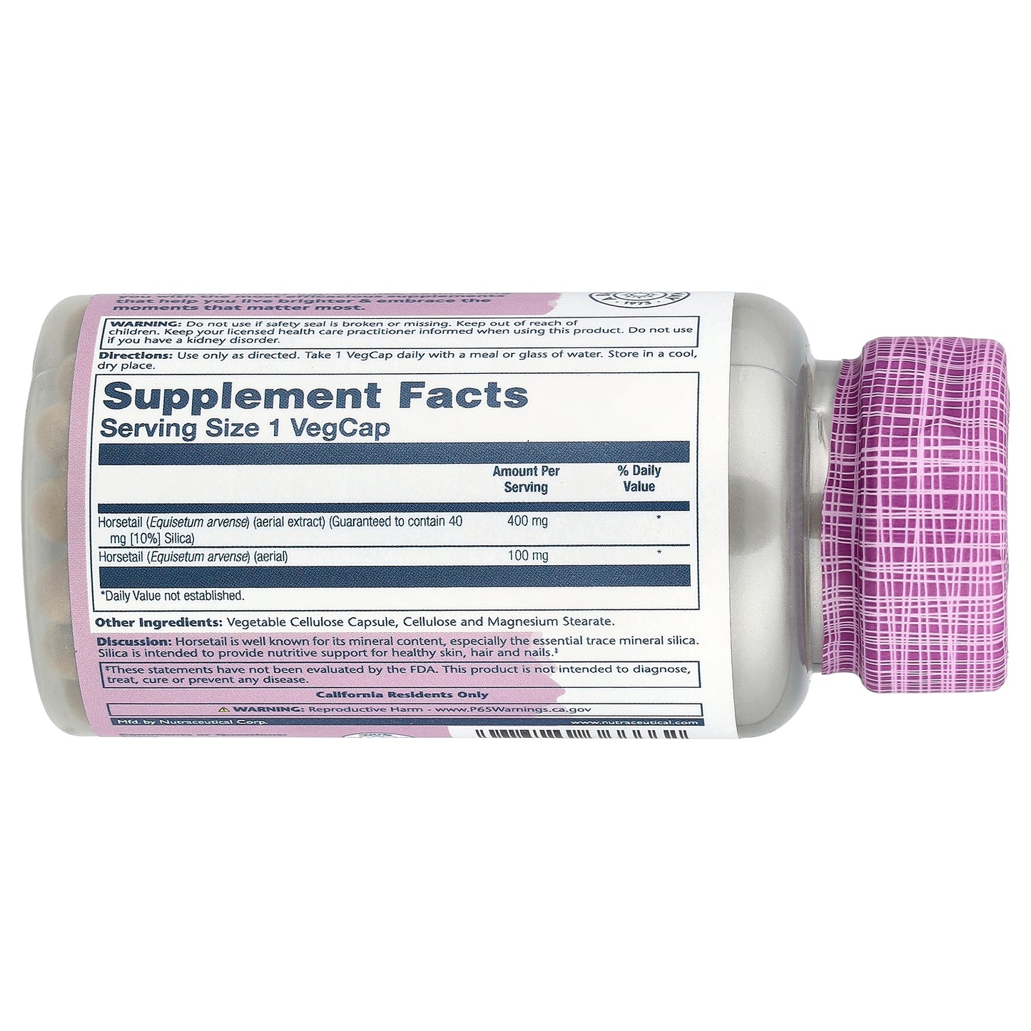 Solaray, Vital Extracts, Horsetail, 400 mg, 60 Vegcaps