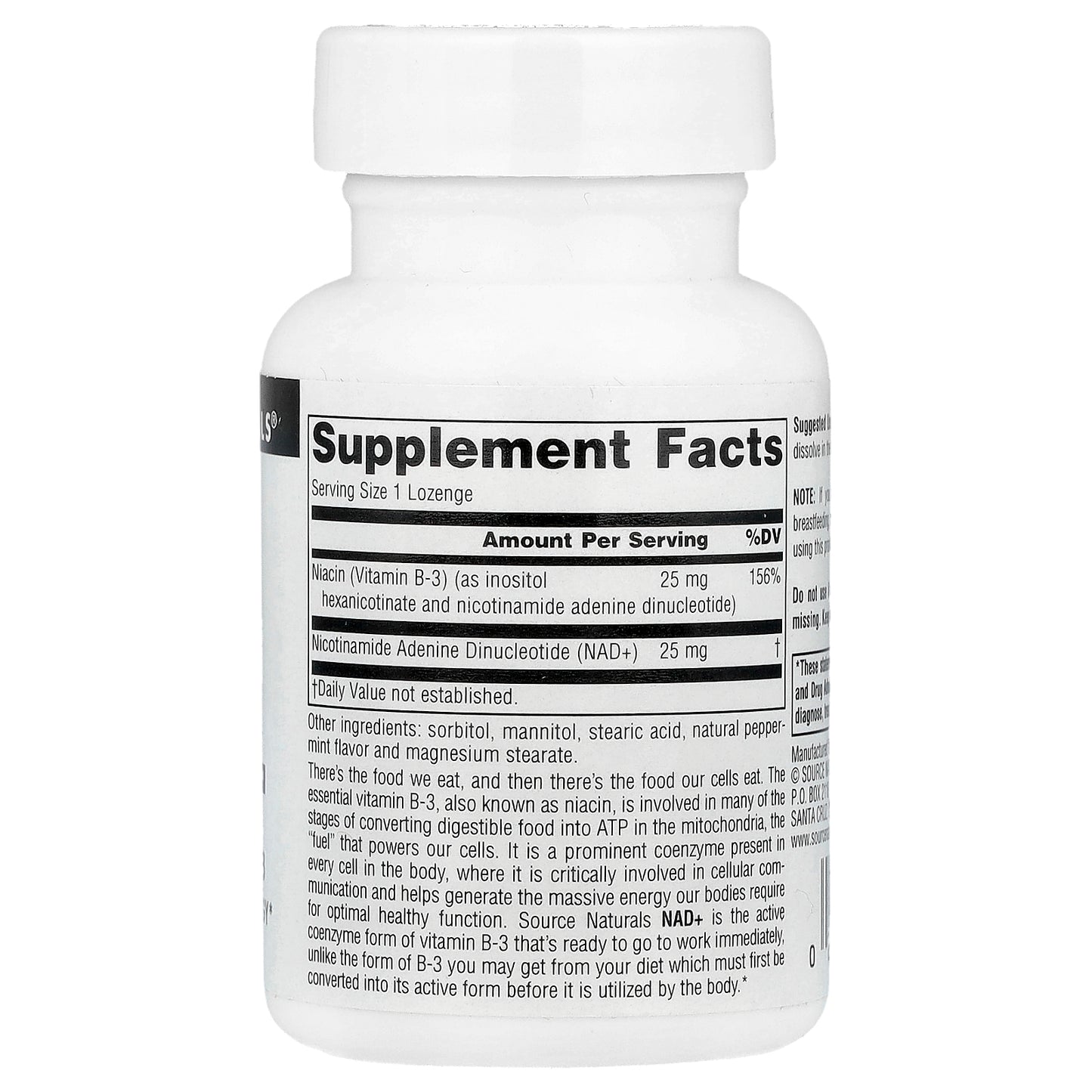 Source Naturals, NAD+, Coenzymated B-3, 60 Lozenges