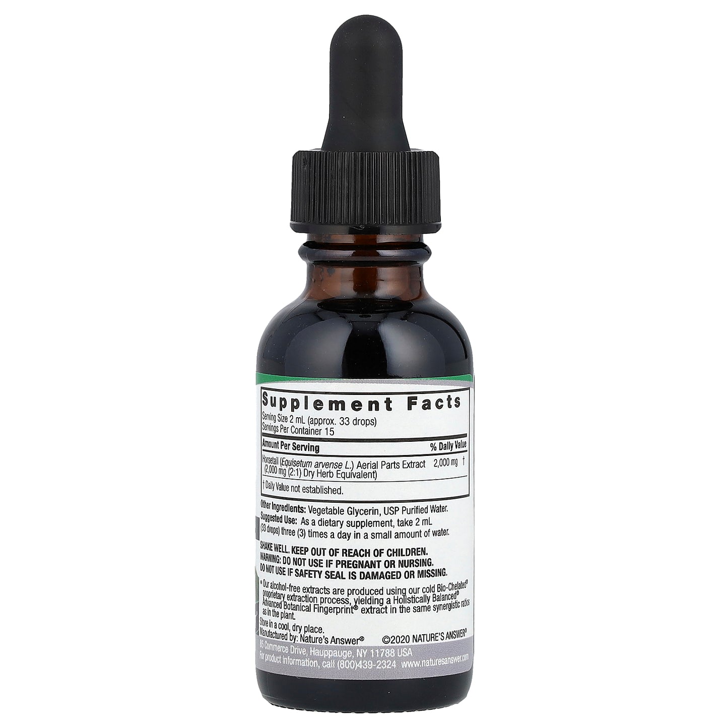 Nature's Answer, Horsetail Extract, Alcohol-Free, 2,000 mg, 1 fl oz (30 ml)