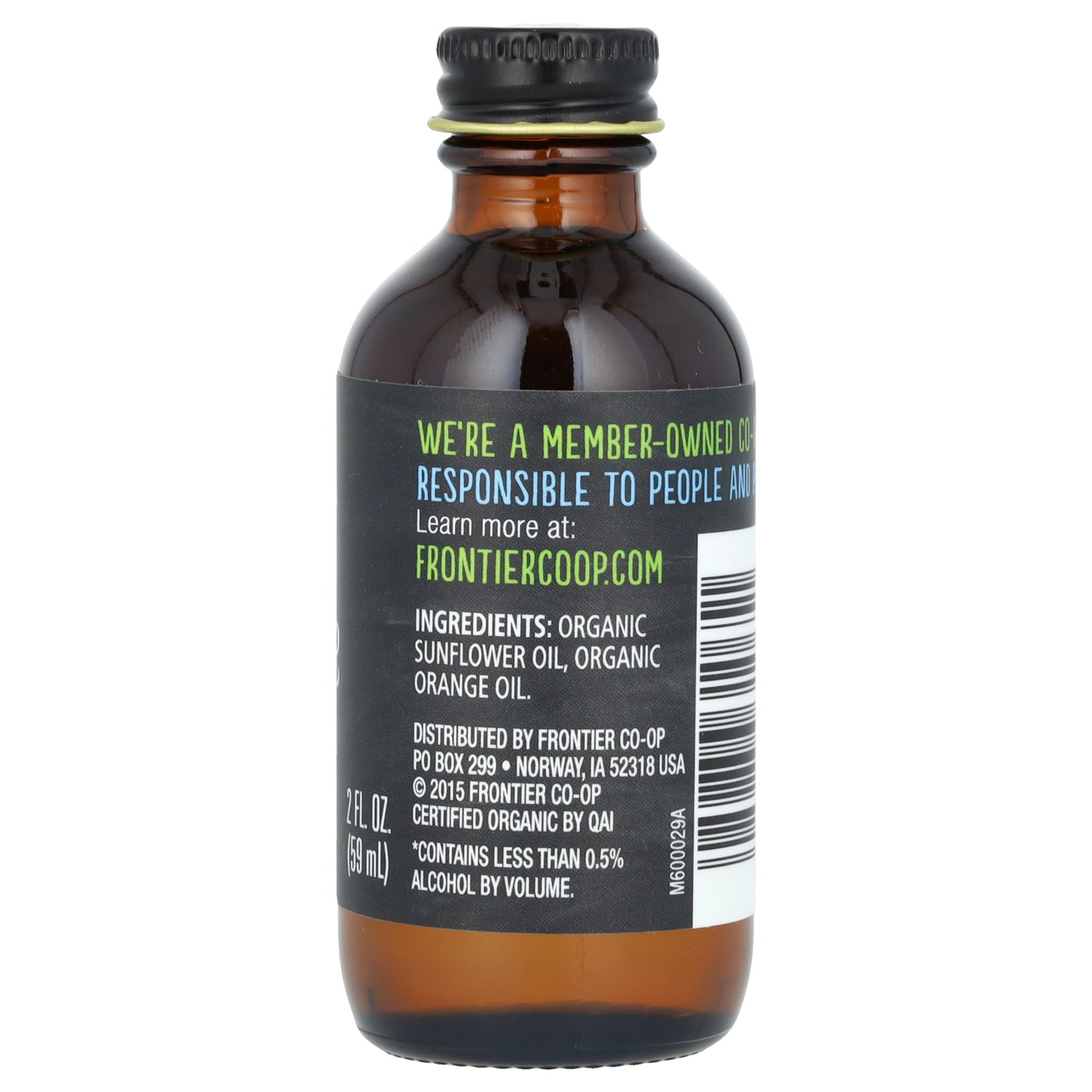 Frontier Co-op, Organic Orange Flavor, Non Alcoholic, 2 fl oz (59 ml)