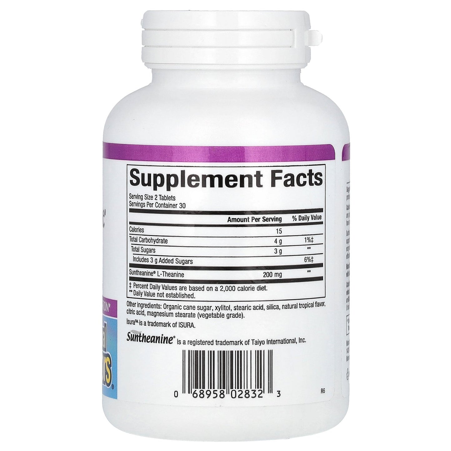 Natural Factors, Stress-Relax, Suntheanine, L-Theanine, 100 mg, 60 Chewable Tablets