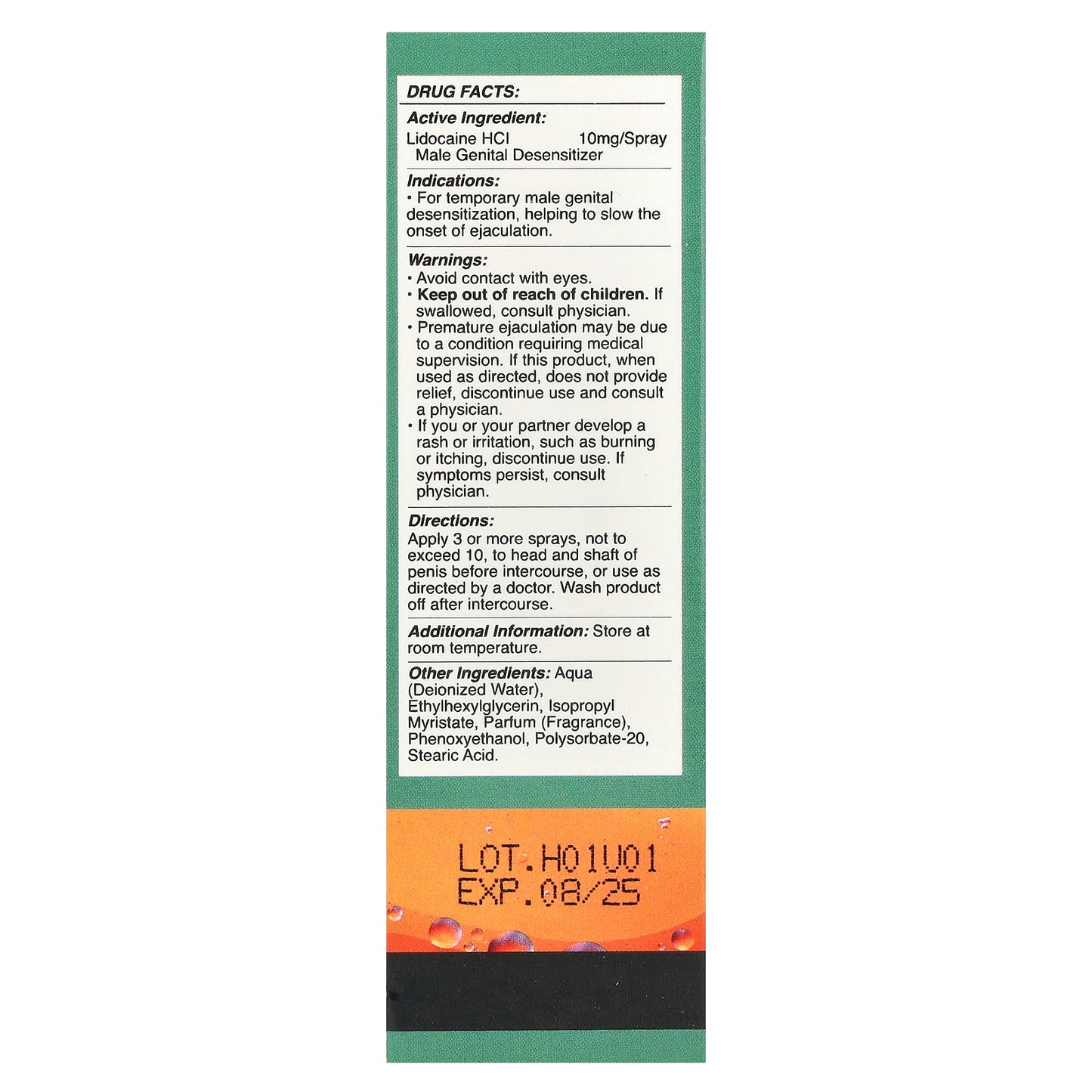 Nature's Craft, Lidocaine, Male Genital Desensitizer, 10 mg, 1 fl oz (29.6 ml)