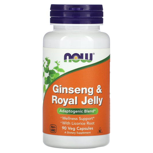 NOW Foods, Ginseng & Royal Jelly, 90 Veg Capsules