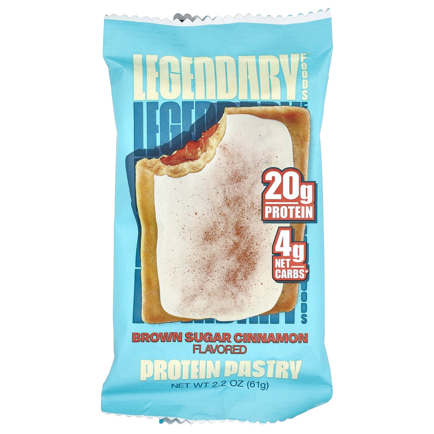 Legendary Foods, Protein Pastry, Brown Sugar Cinnamon, 10 Pack, 2.2 oz (61 g) Each