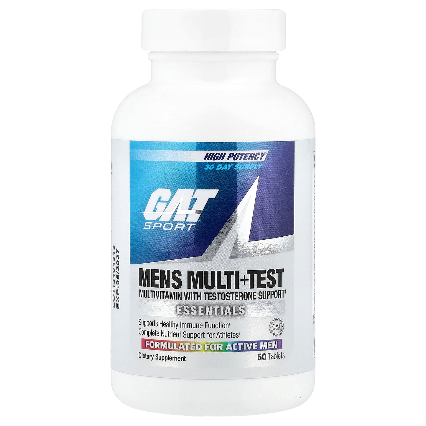 GAT, Mens Multi + Test, High Potency, 60 Tablets