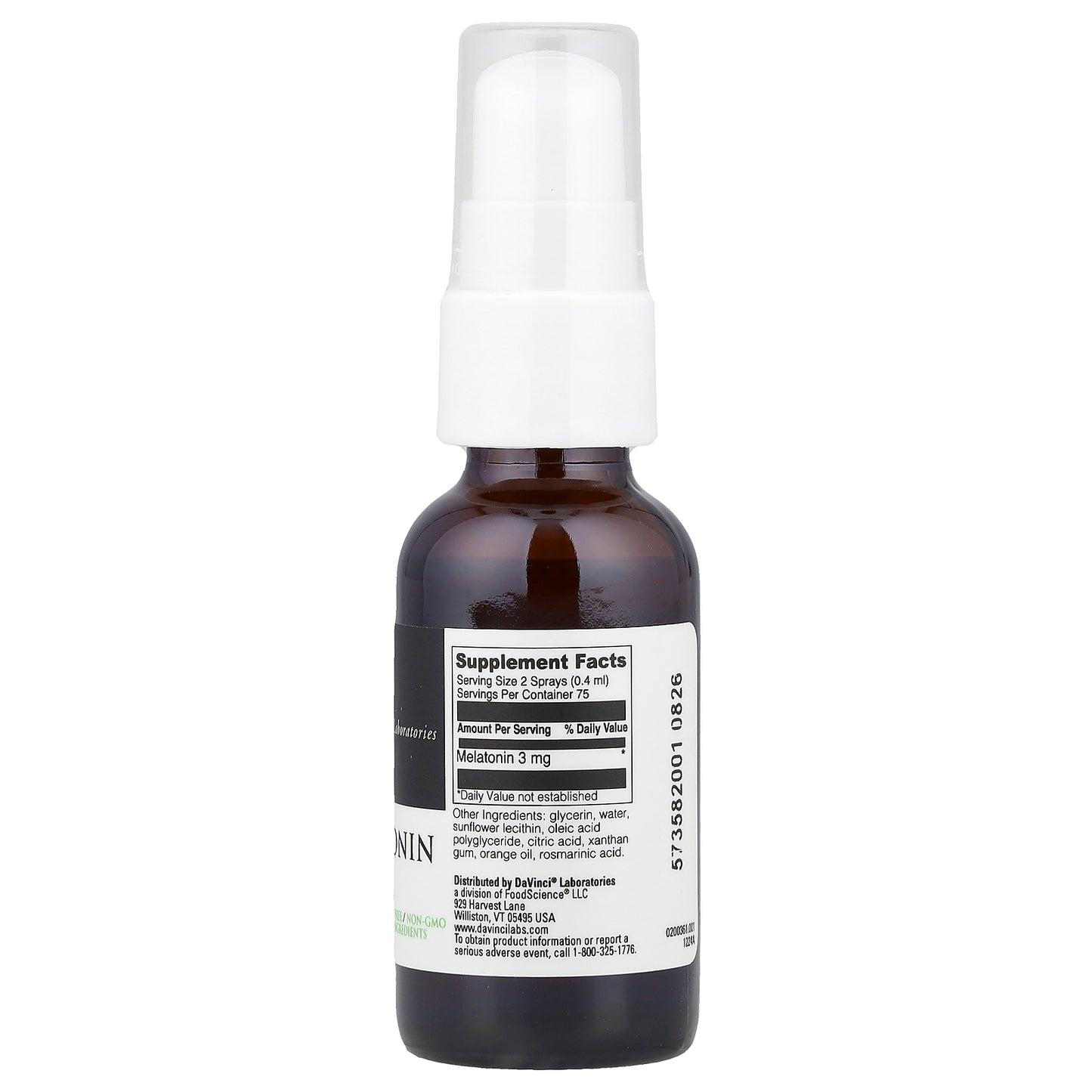 DaVinci Laboratories, Liposomal Melatonin Spray, 1 fl oz (30 ml)