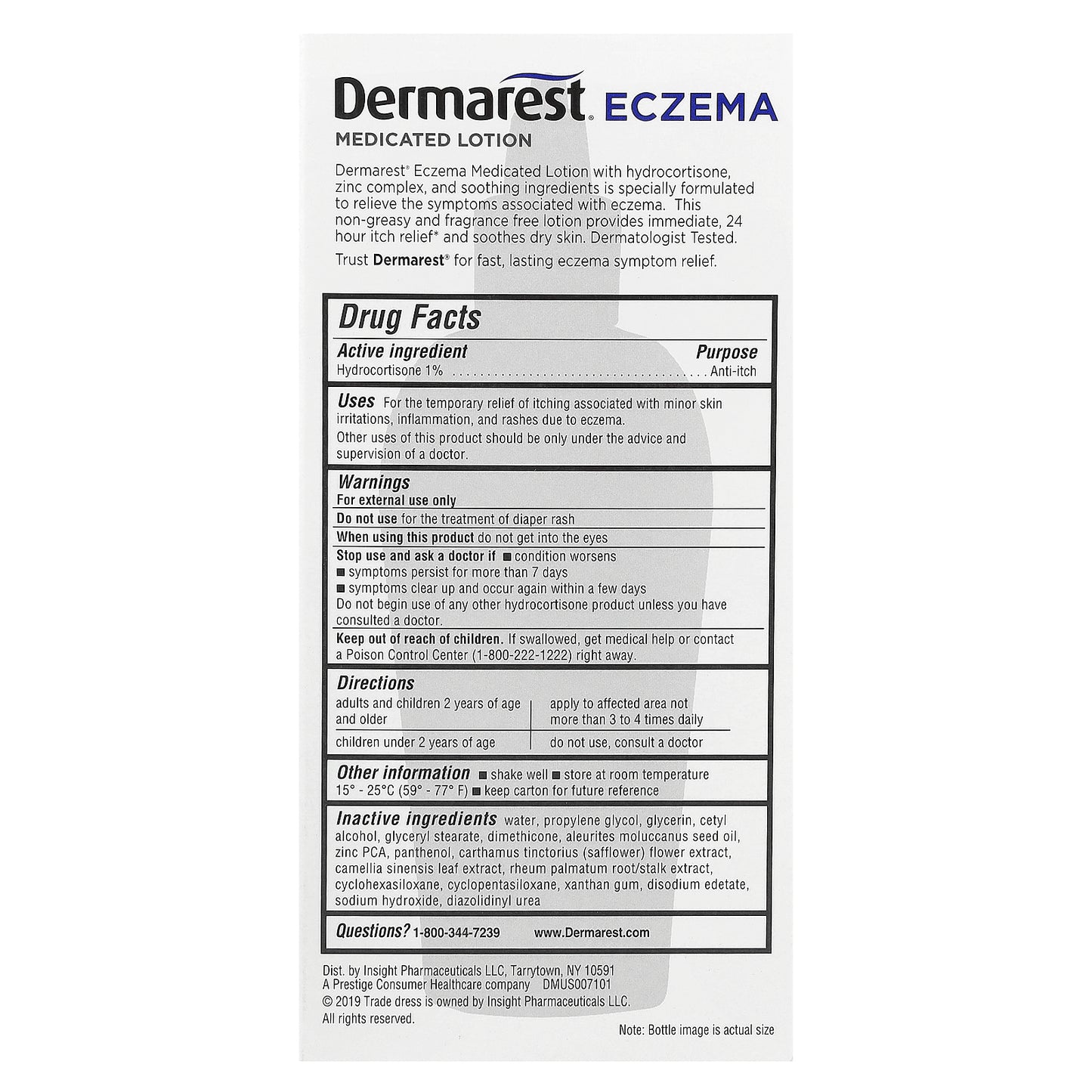 Dermarest, Eczema, Medicated Lotion, Fragrance Free, 4 fl oz (118 ml)