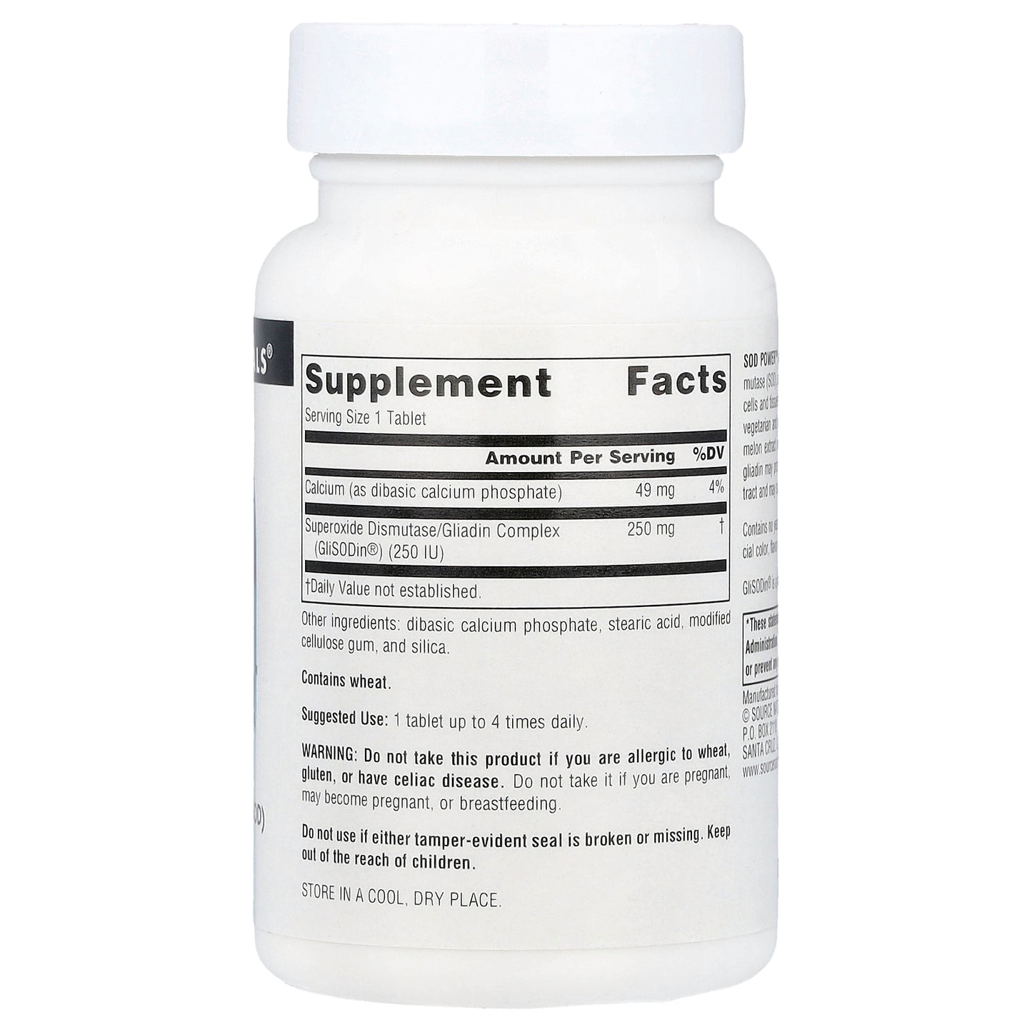 Source Naturals, SOD Power™, 250 mg, 60 Tablets