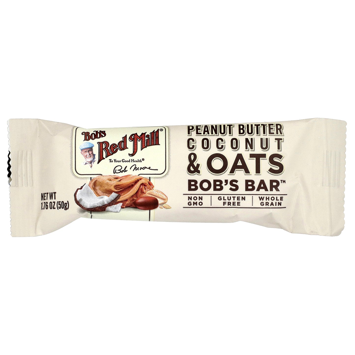 Bob's Red Mill, Bob's Bar™, Peanut Butter, Coconut & Oats, 12 Bars, 1.76 oz (50 g) Each