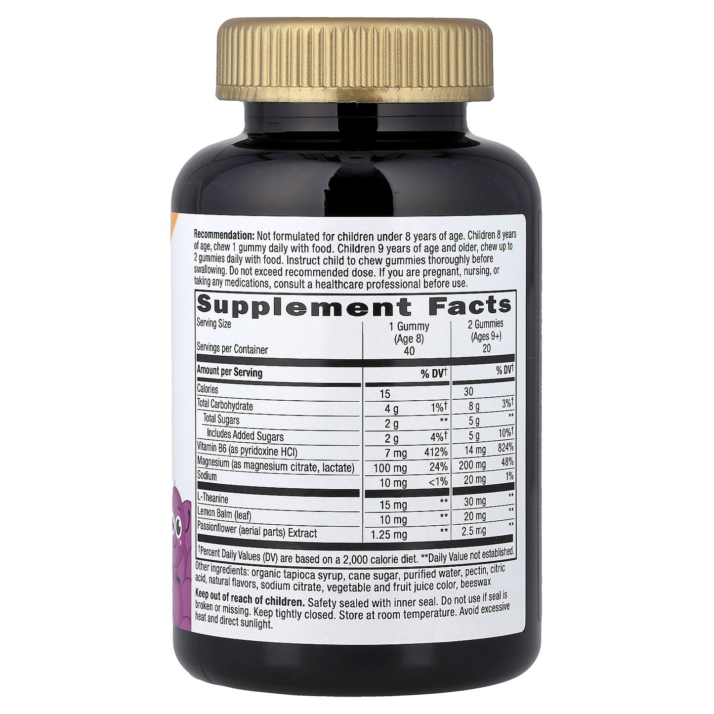 Nature's Way, Kids, Cool & Calm Gummy, Ages 8 +, Grape, 40 Gummies