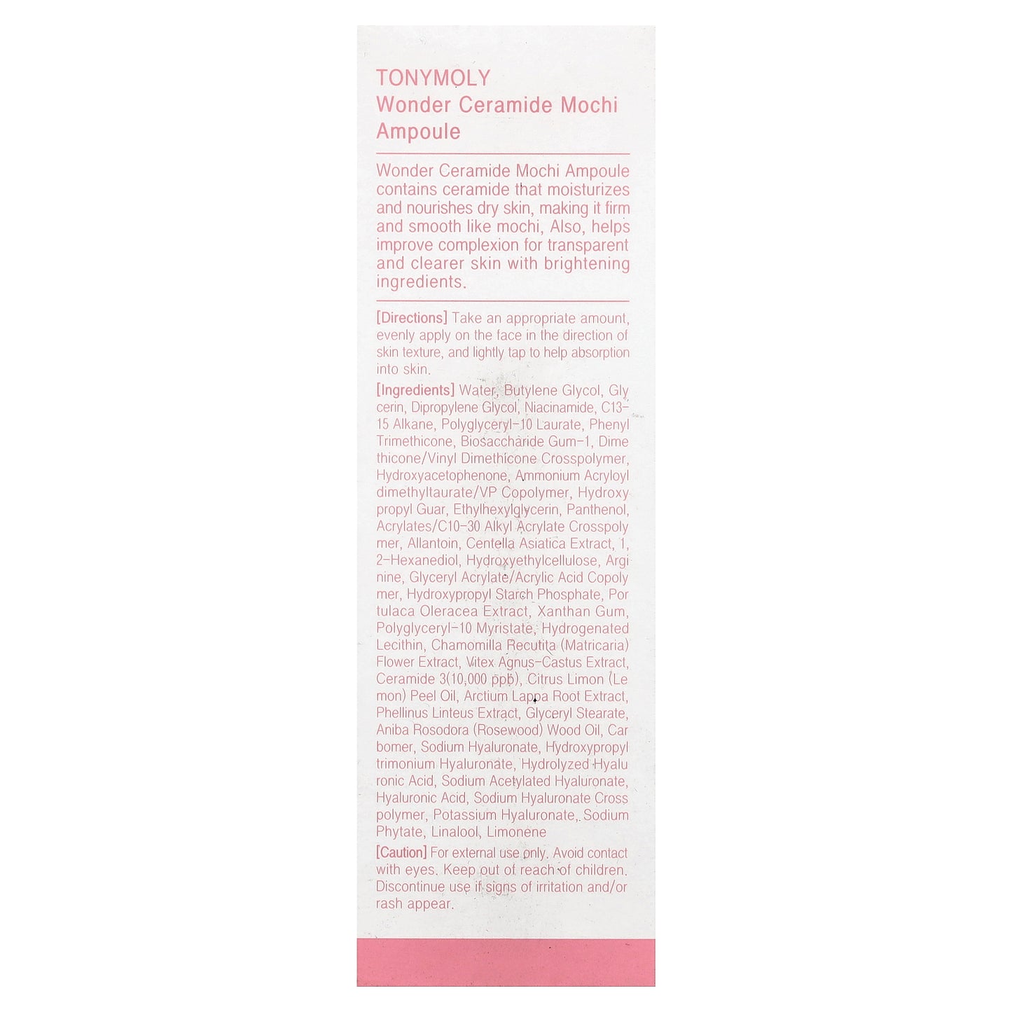 TonyMoly, Wonder, Ceramide Mochi Ampoule, 3.38 fl oz (100 ml)