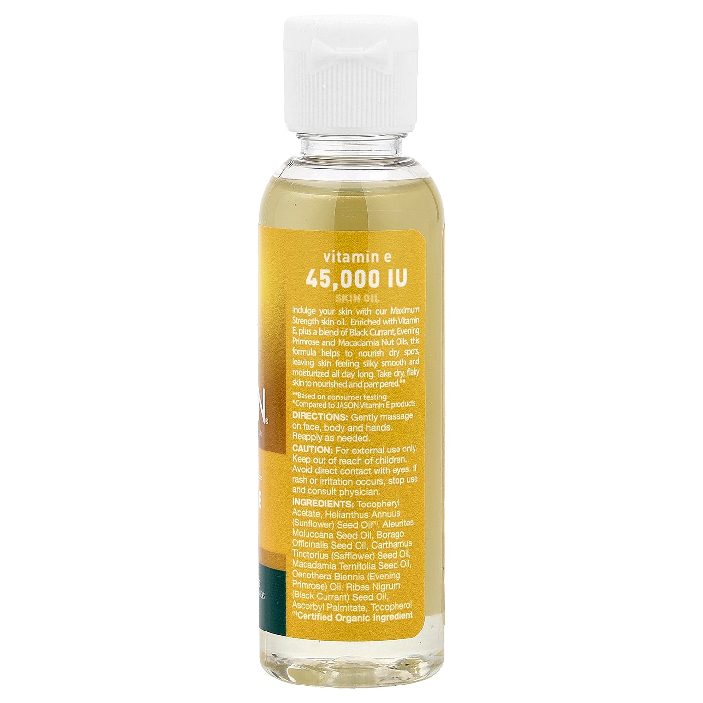 Jason Natural, Vitamin E Skin Oil, Maximum Strength, 2 fl oz (59 ml)