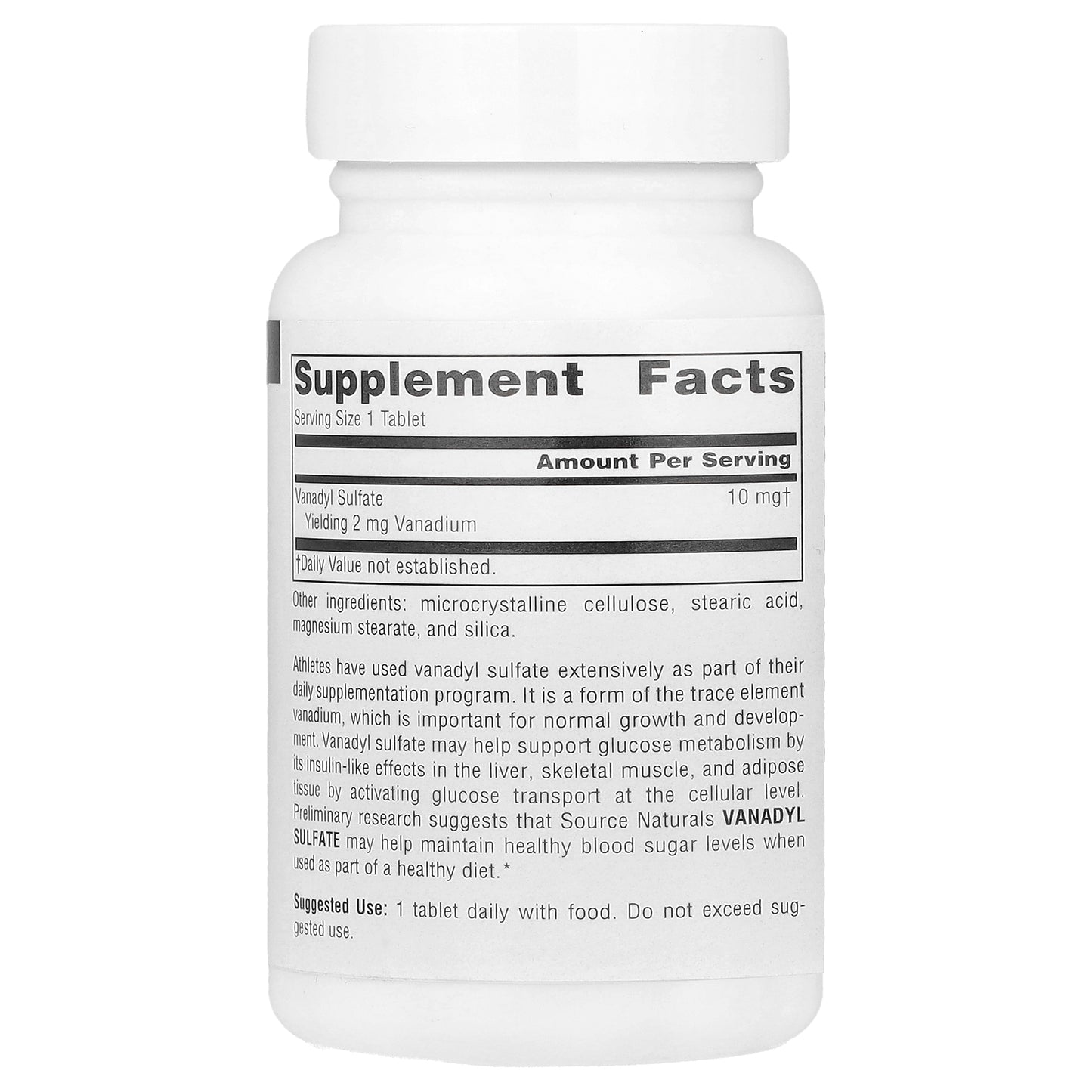 Source Naturals, Vanadyl Sulfate, 10 mg, 100 Tablets