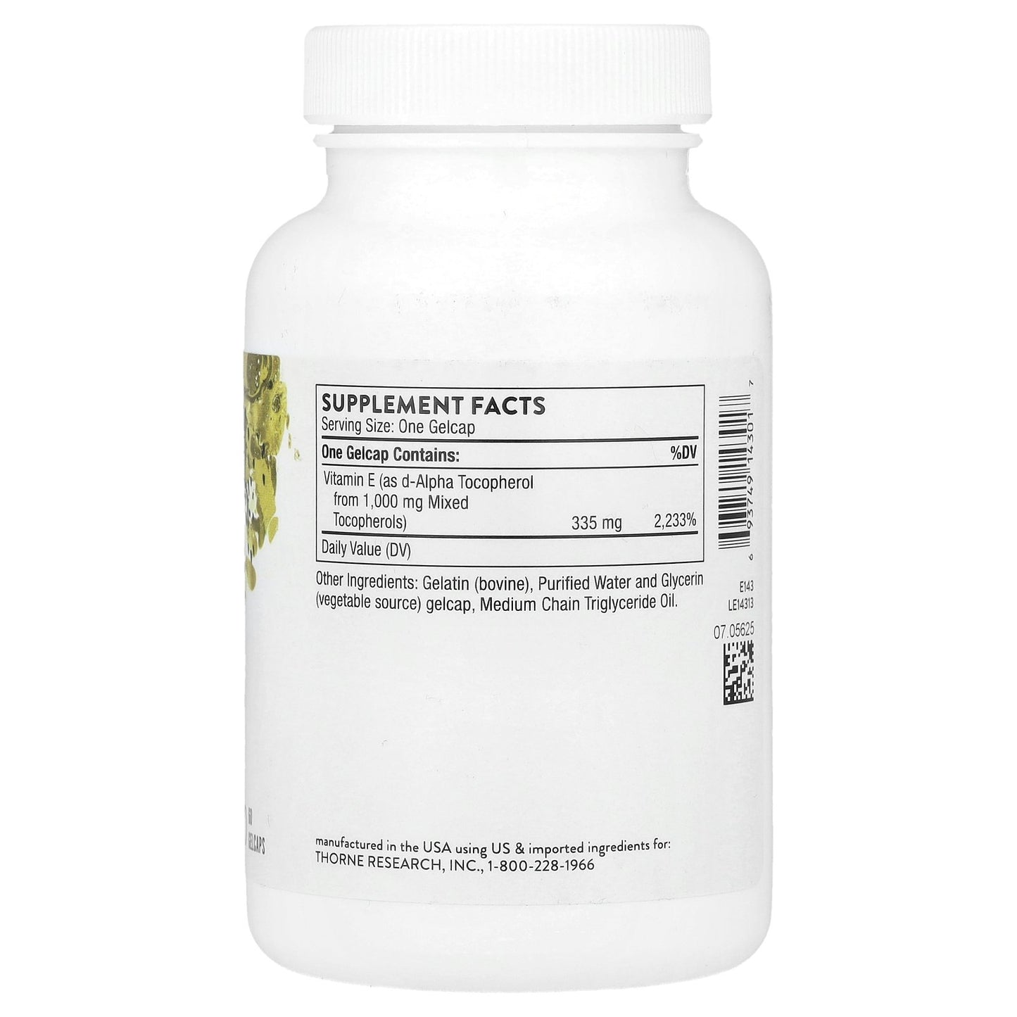 Thorne, Ultimate-E®, 60 Gelcaps (335 mg per Gelcap)