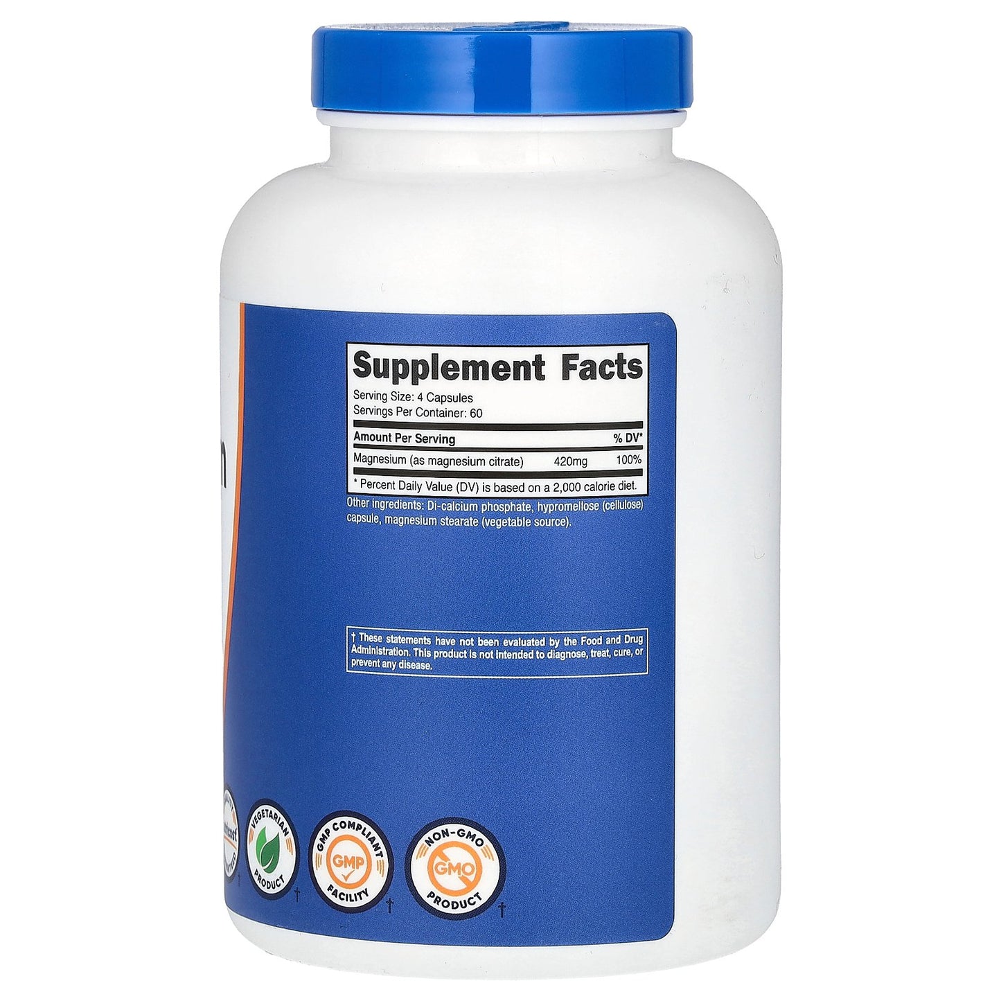 Nutricost, Magnesium Citrate, 240 Capsules (105 mg per Capsule)