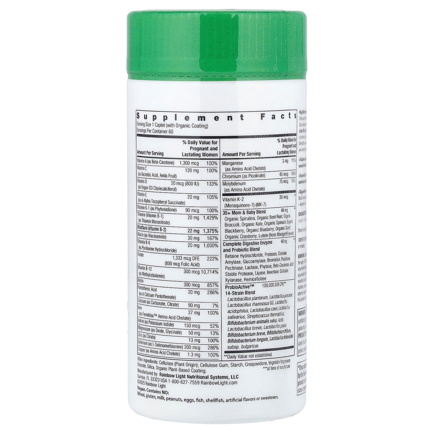 Rainbow Light, 35+ Mom & Baby+, 60 Caplets