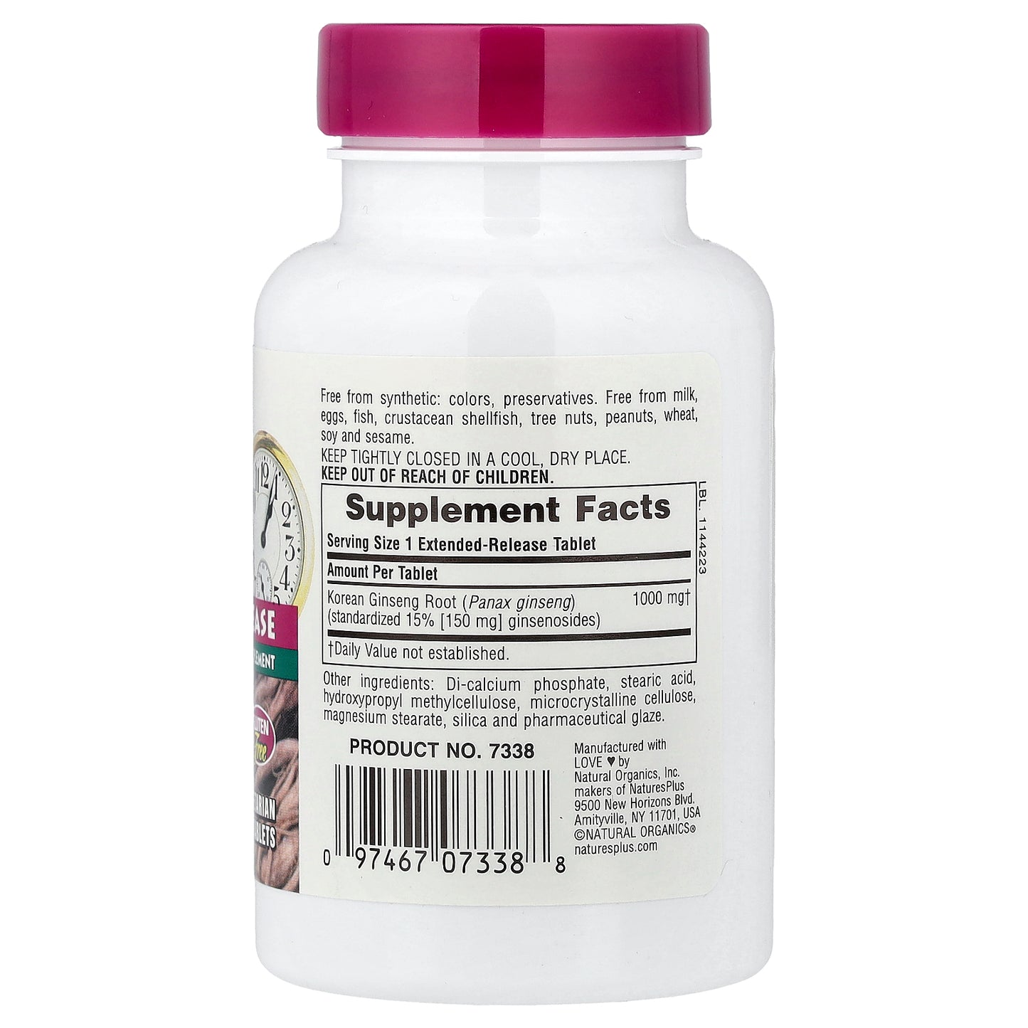 NaturesPlus, Herbal Actives, Korean Ginseng, Extended Release, 1,000 mg, 30 Tablets