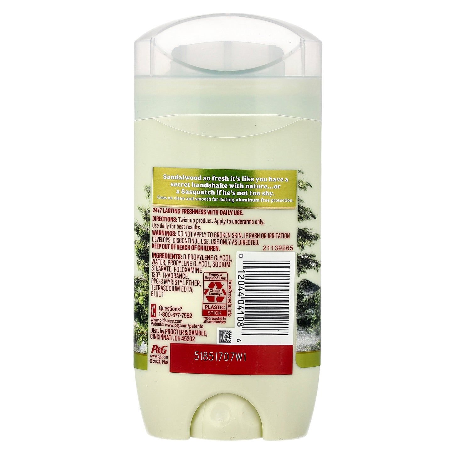 Old Spice, Deodorant, Timber, Sandalwood + Cypress, 3 oz (85 g)