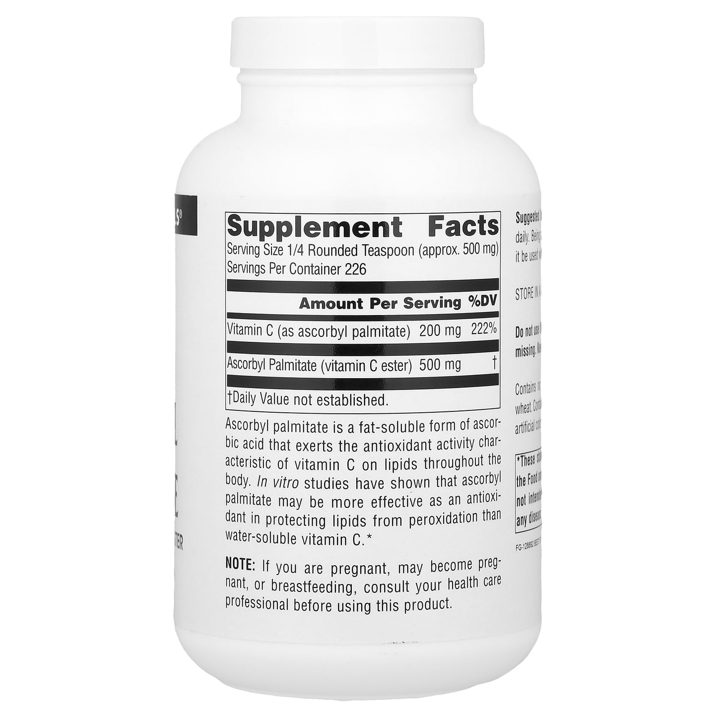 Source Naturals, Ascorbyl Palmitate, 4 oz (113.4 g)