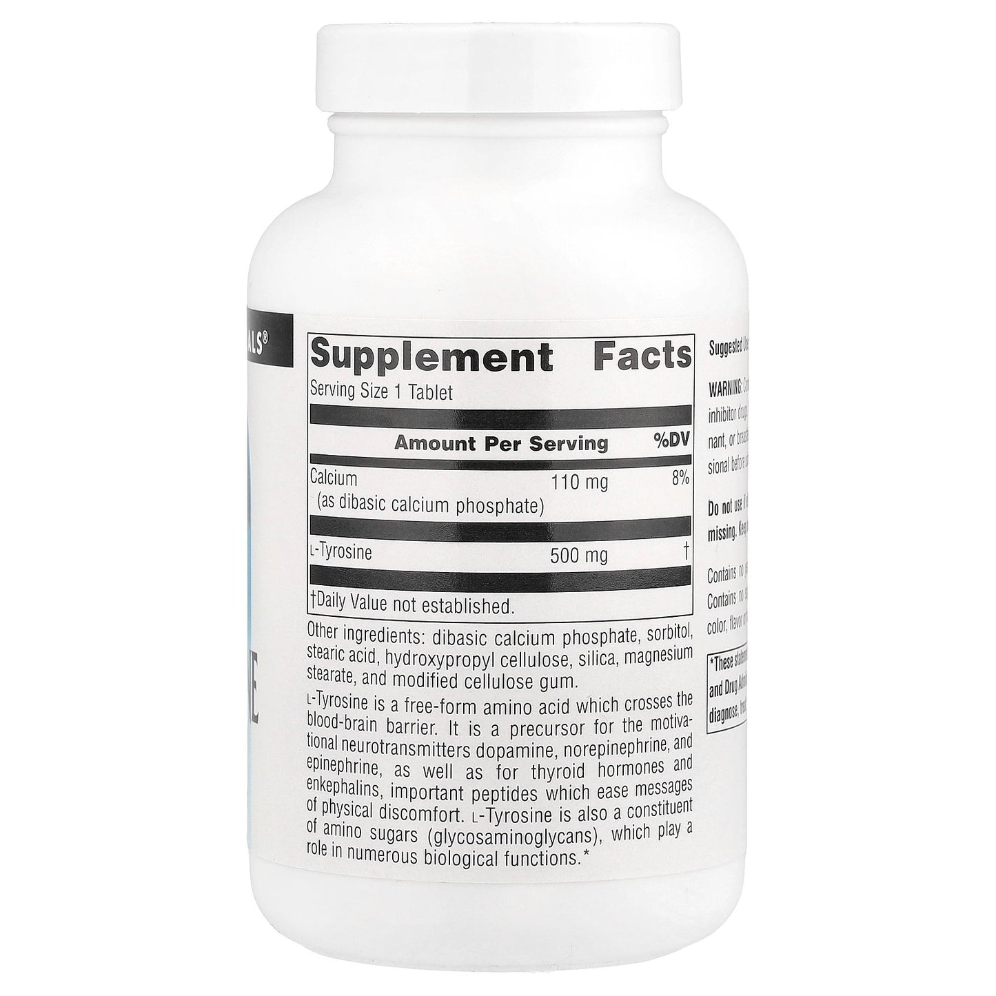 Source Naturals, L-Tyrosine, 500 mg, 100 Tablets