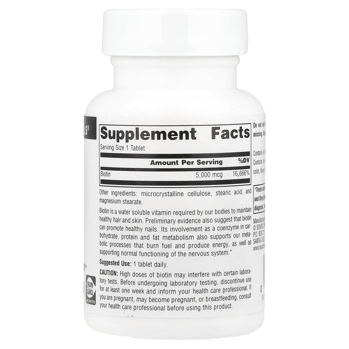 Source Naturals, Biotin, 5,000 mcg, 120 Tablets