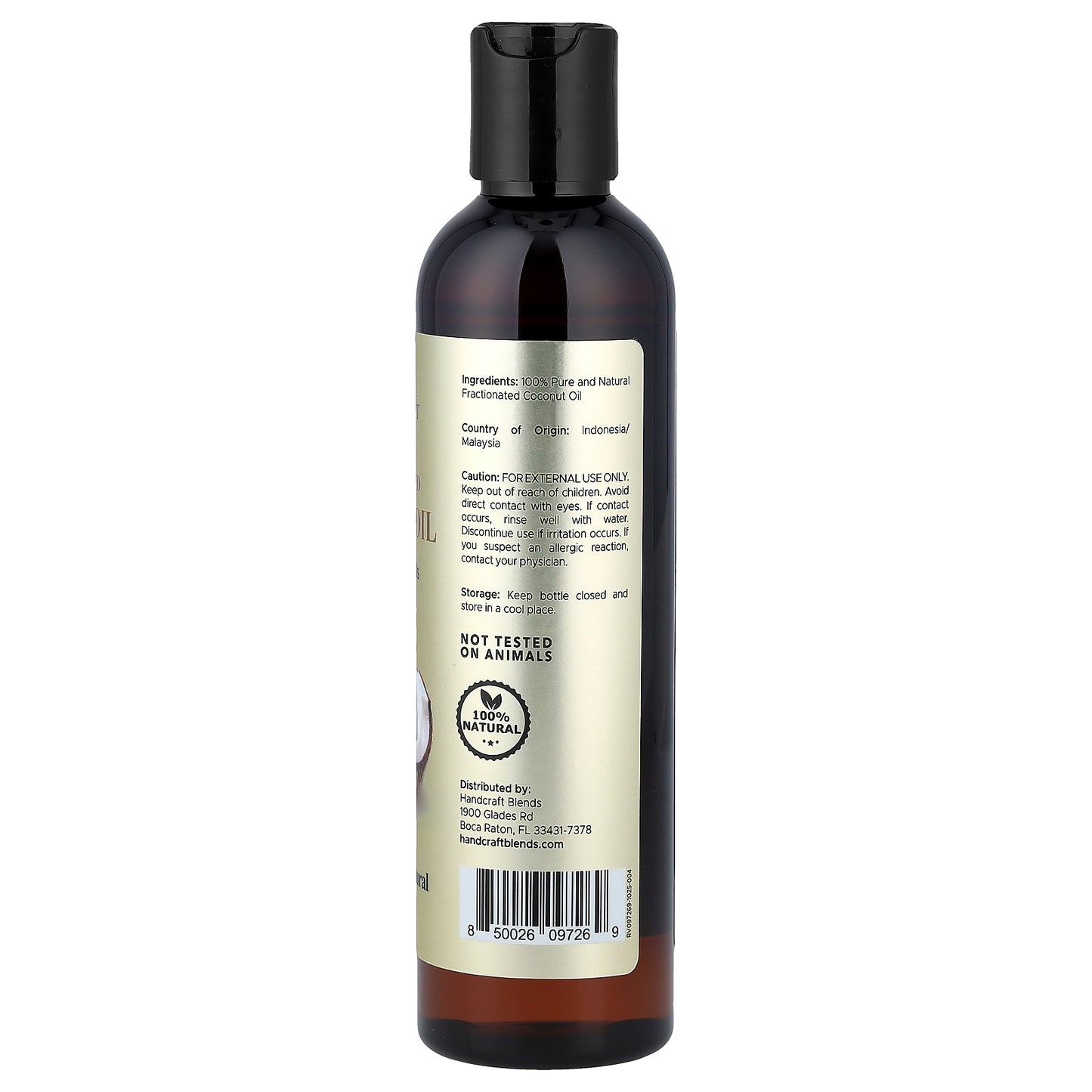 Handcraft Blends, Fractionated Coconut Oil, 8 fl oz (236 ml)