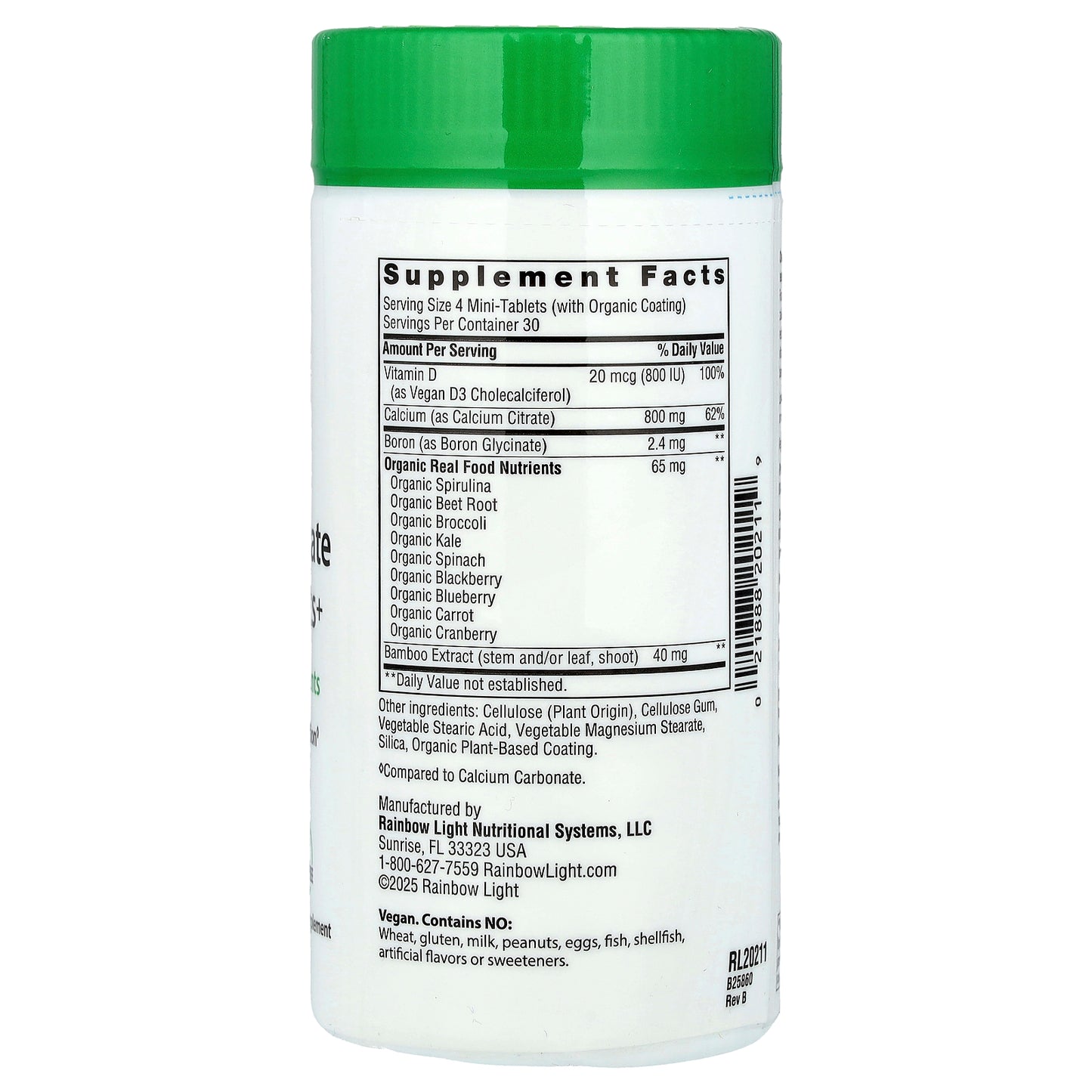 Rainbow Light, Calcium Citrate Mini-Tablets+, 120 Mini-Tablets