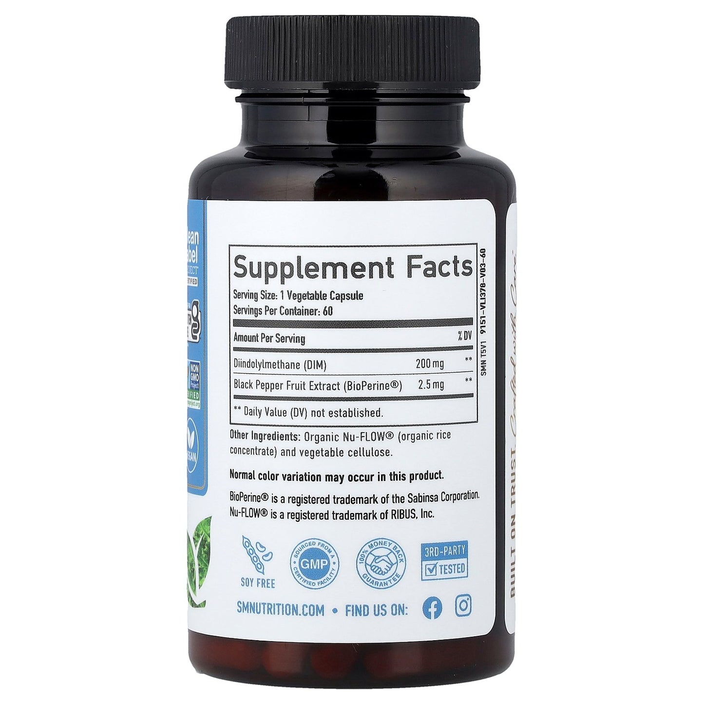 SMNutrition, DIM + BioPerine®, 60 Capsules