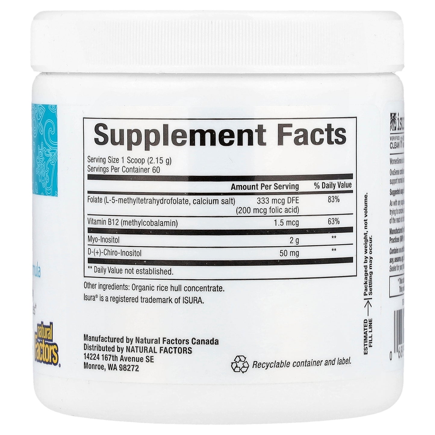 Natural Factors, Womensense®, OvaSense™, 4.55 oz (129 g)