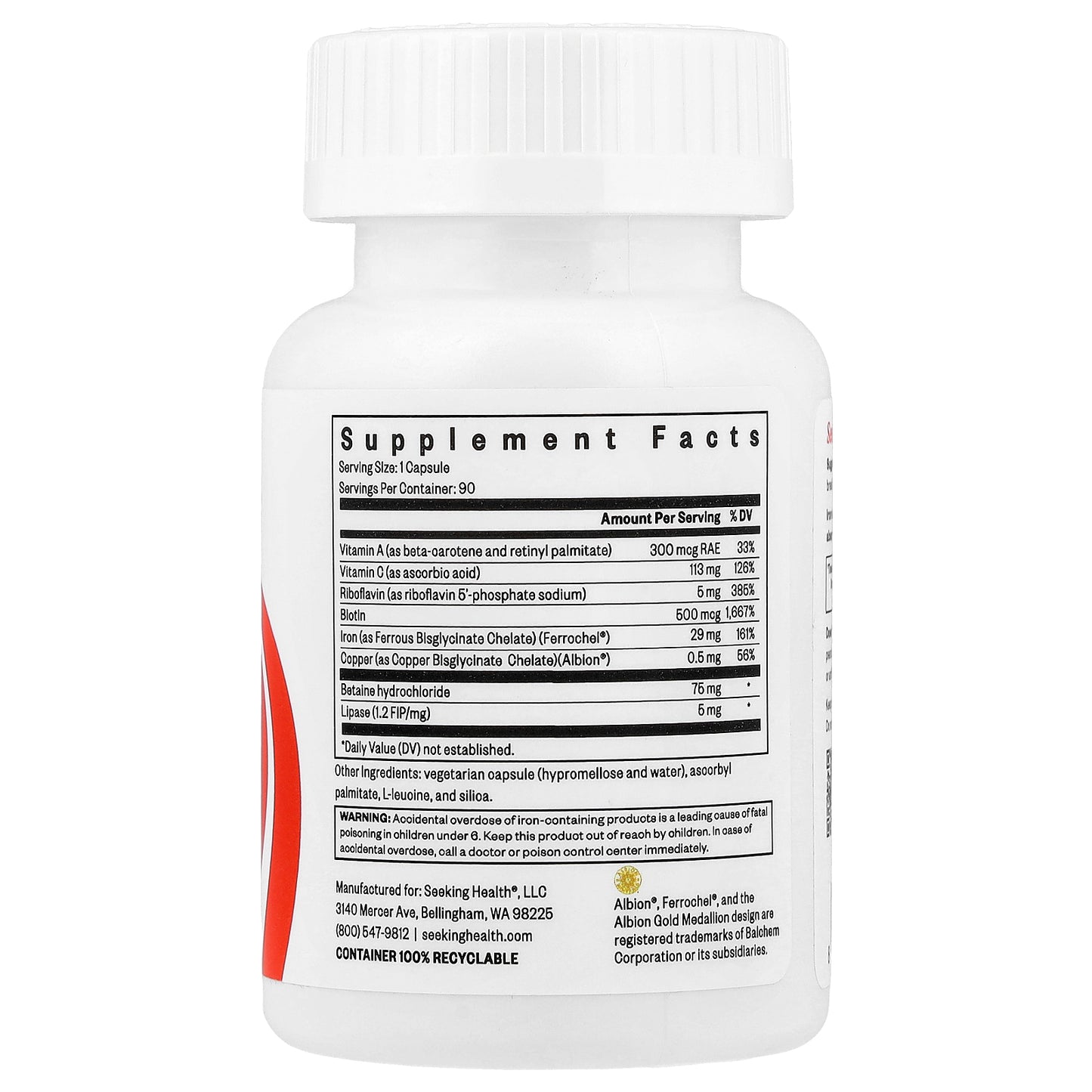 Seeking Health, Iron with Cofactors, 90 Capsules