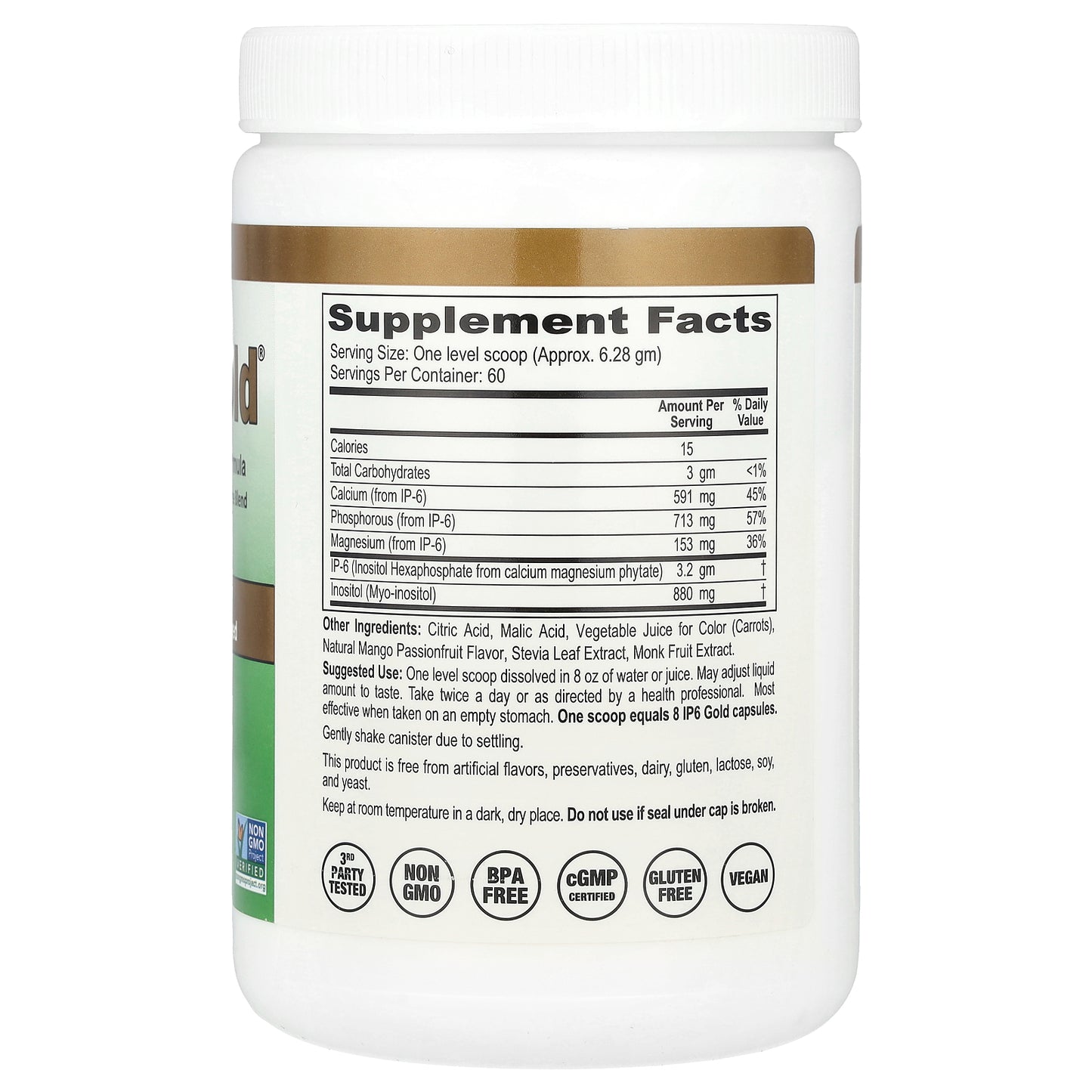 IP-6 International, IP6 Gold®, Immune Support Formula Powder, Mango Passionfruit, 377 gm