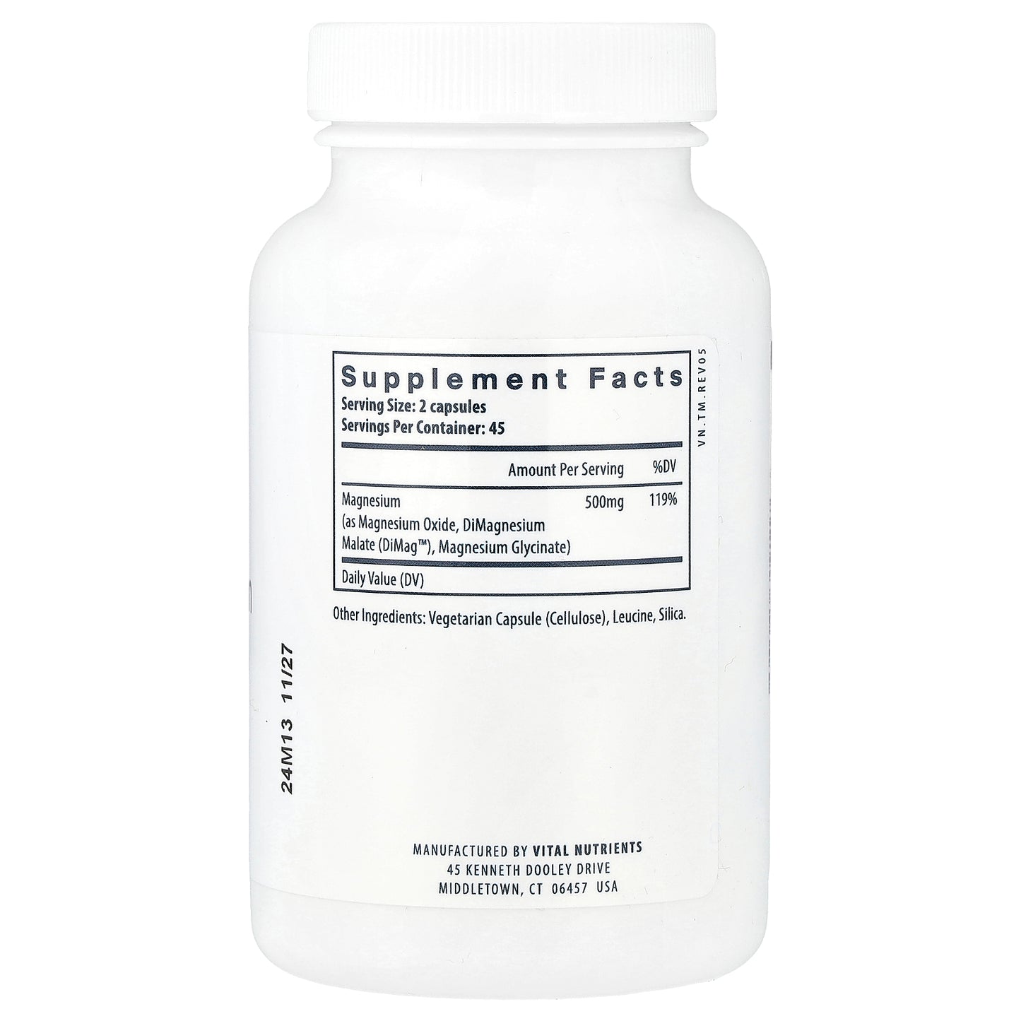 Vital Nutrients, Triple Magnesium Complex, 90 Vegan Capsules (250 mg per Capsule)