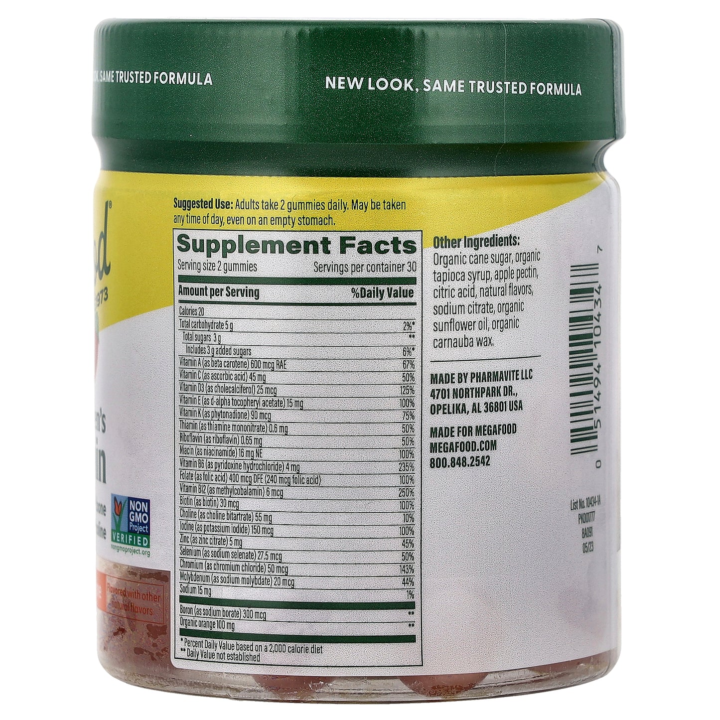 MegaFood, Women's Multivitamin Gummies, Tangerine, 60 Gummies