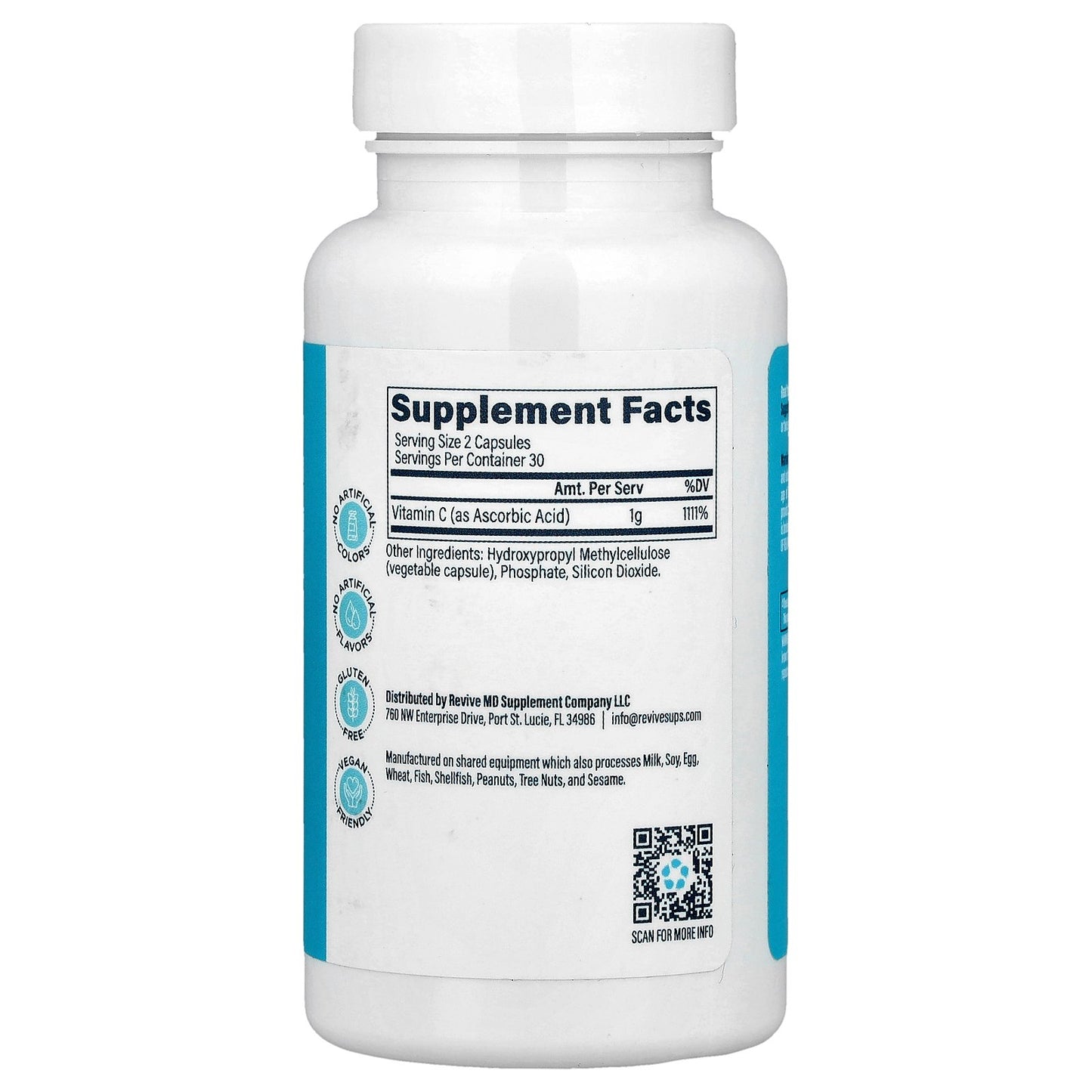 Revive, Vitamin C, 60 Vegetarian Capsules (0.5 g per Capsule)