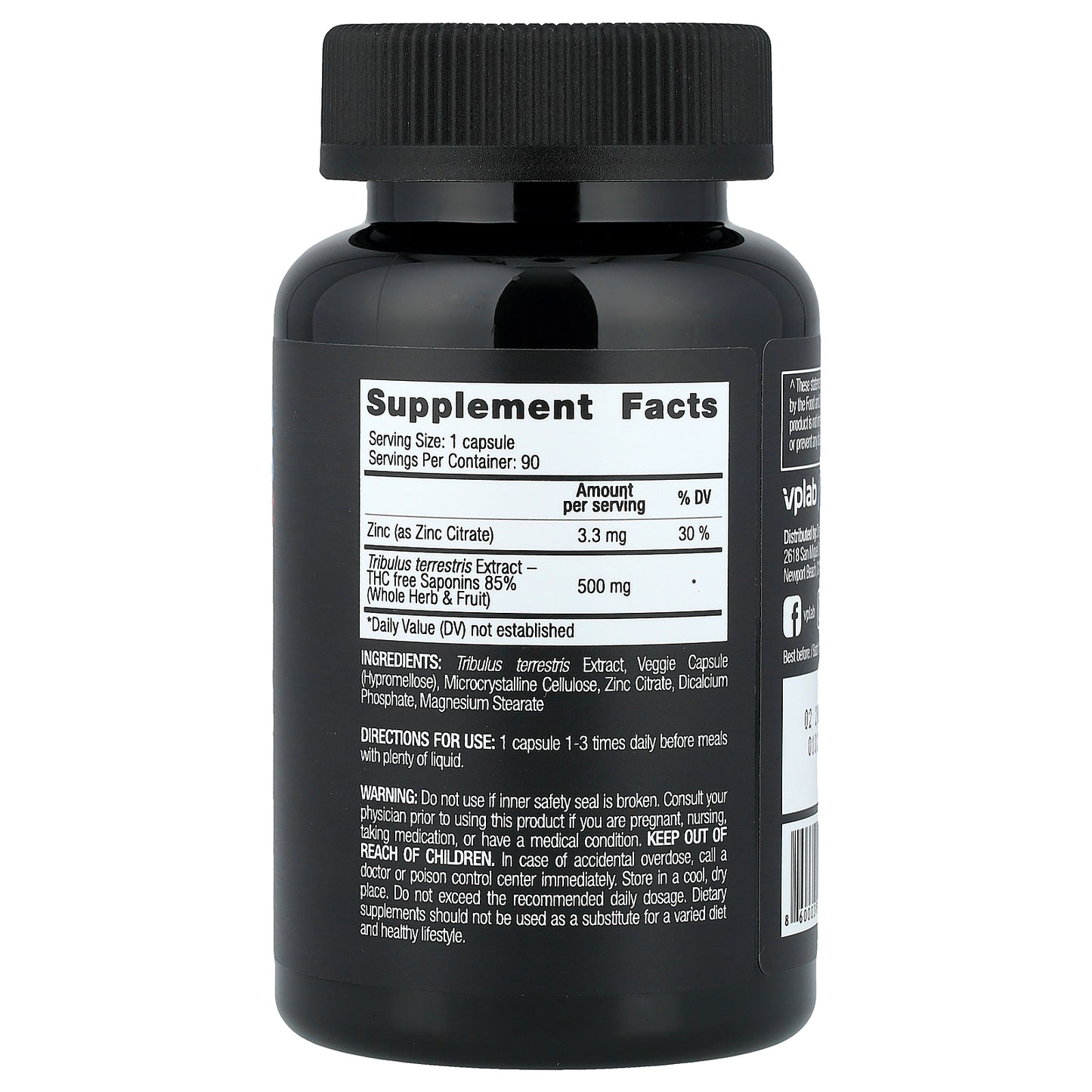 Vplab, Ultra Men's Sport, Tribulus Terrestris, 90 Capsules