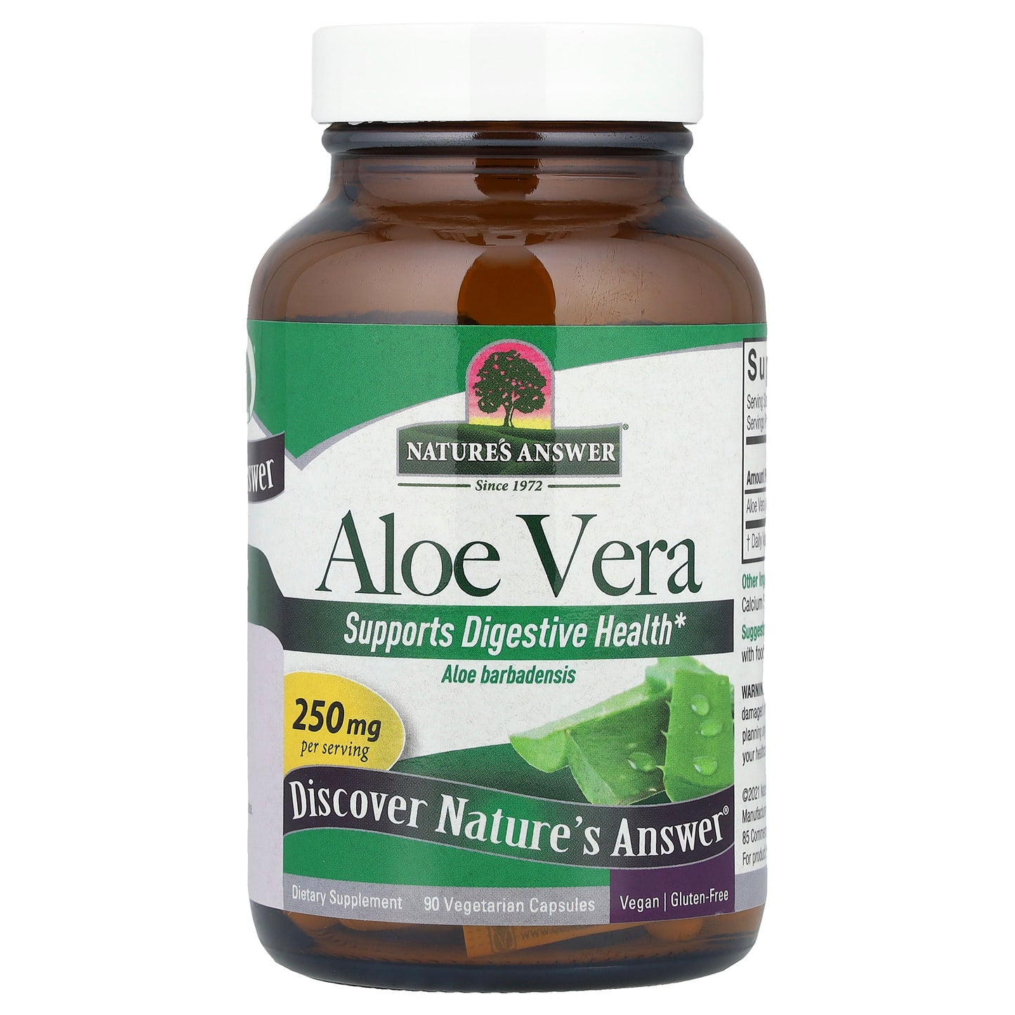 Nature's Answer, Aloe Vera , 250 mg, 90 Vegetarian Capsules