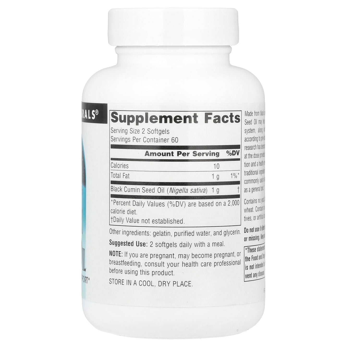 Source Naturals, Black Seed Oil, 120 Softgels (500 mg per Softgel)