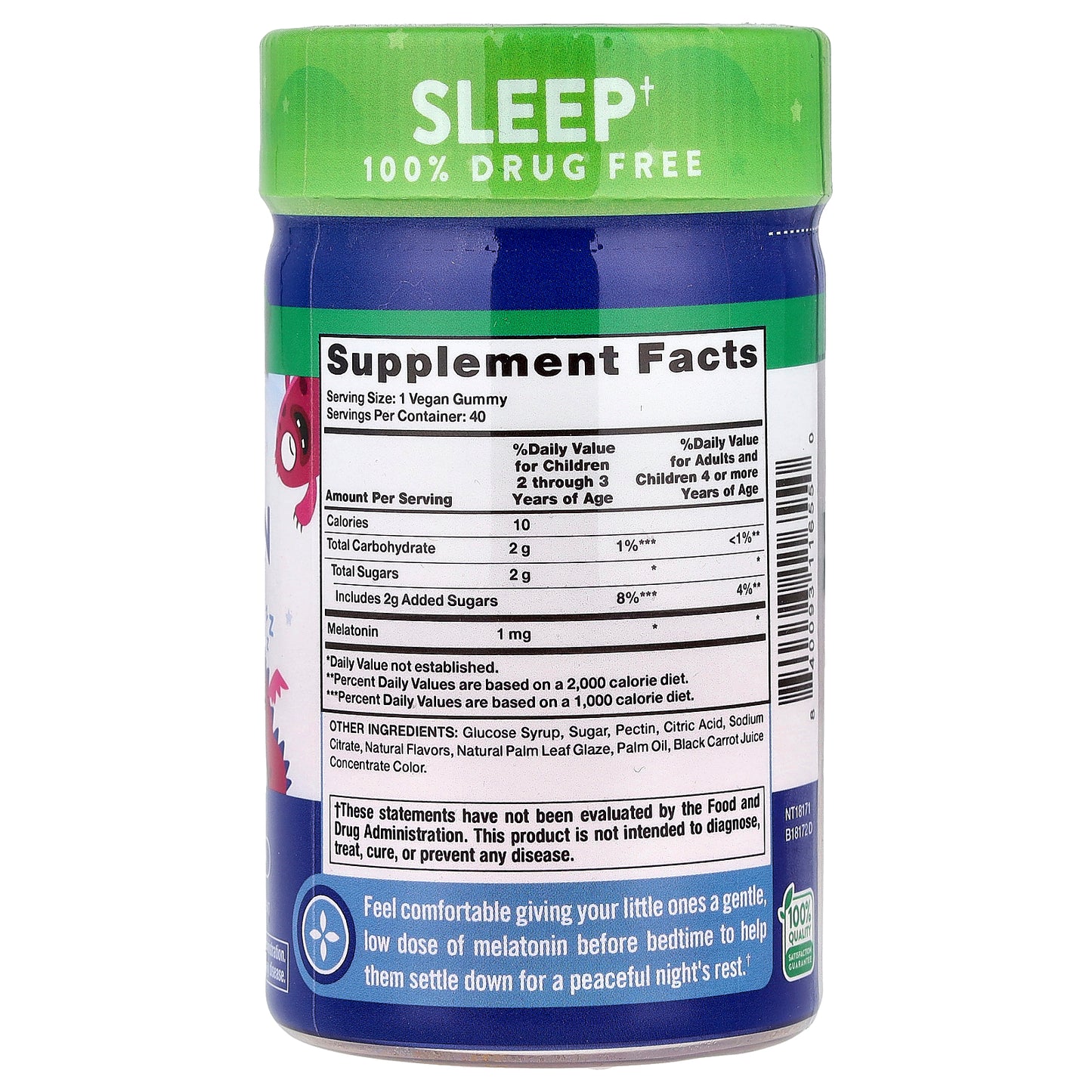 Nature's Truth, Just 4 Kidz, Sleep Melatonin Gummies, Delicious Cherrylicious, 40 Gummies (1 g per Gummy)