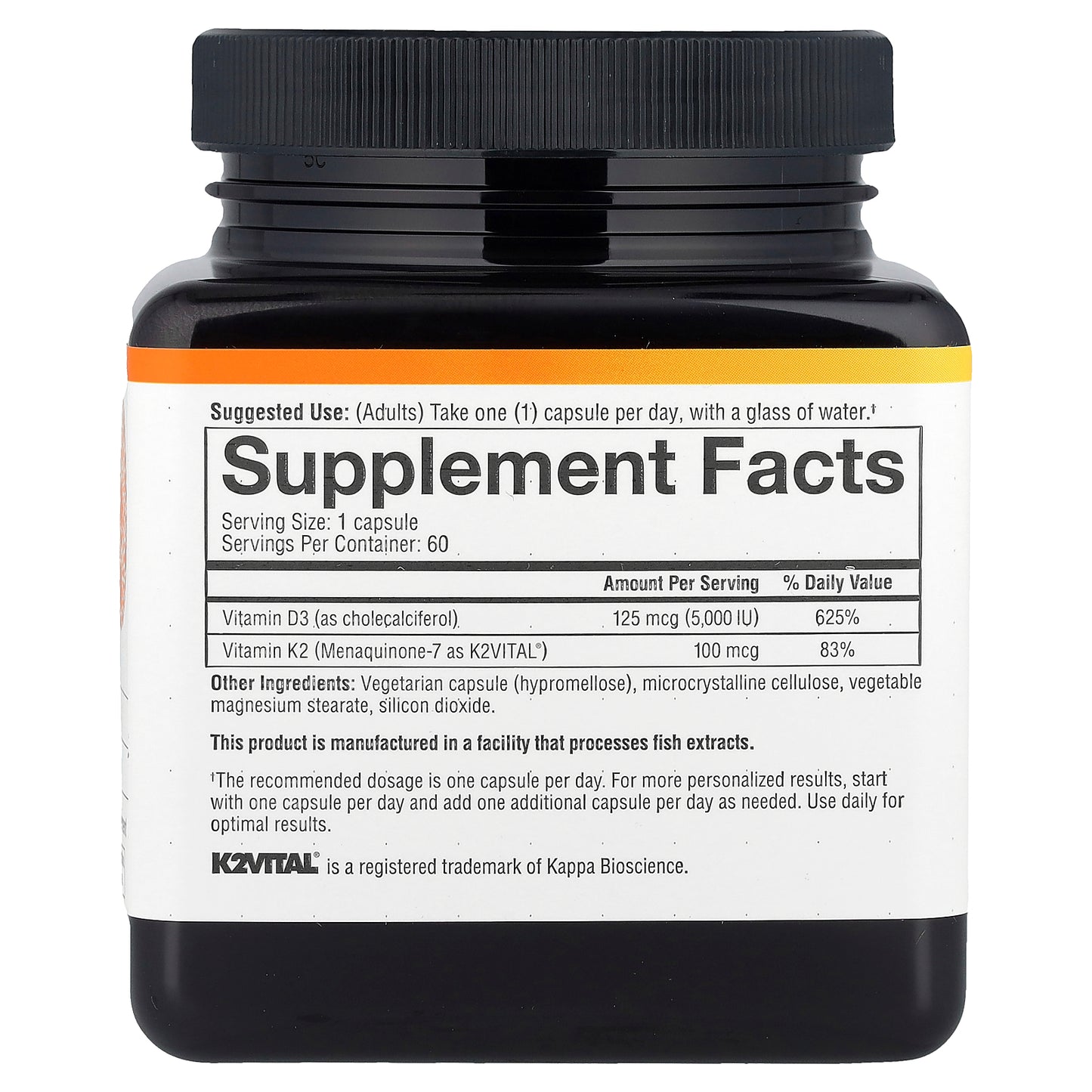 Youtheory, K2D3 Essential Daily Vitamins, 60 Vegetarian Capsules