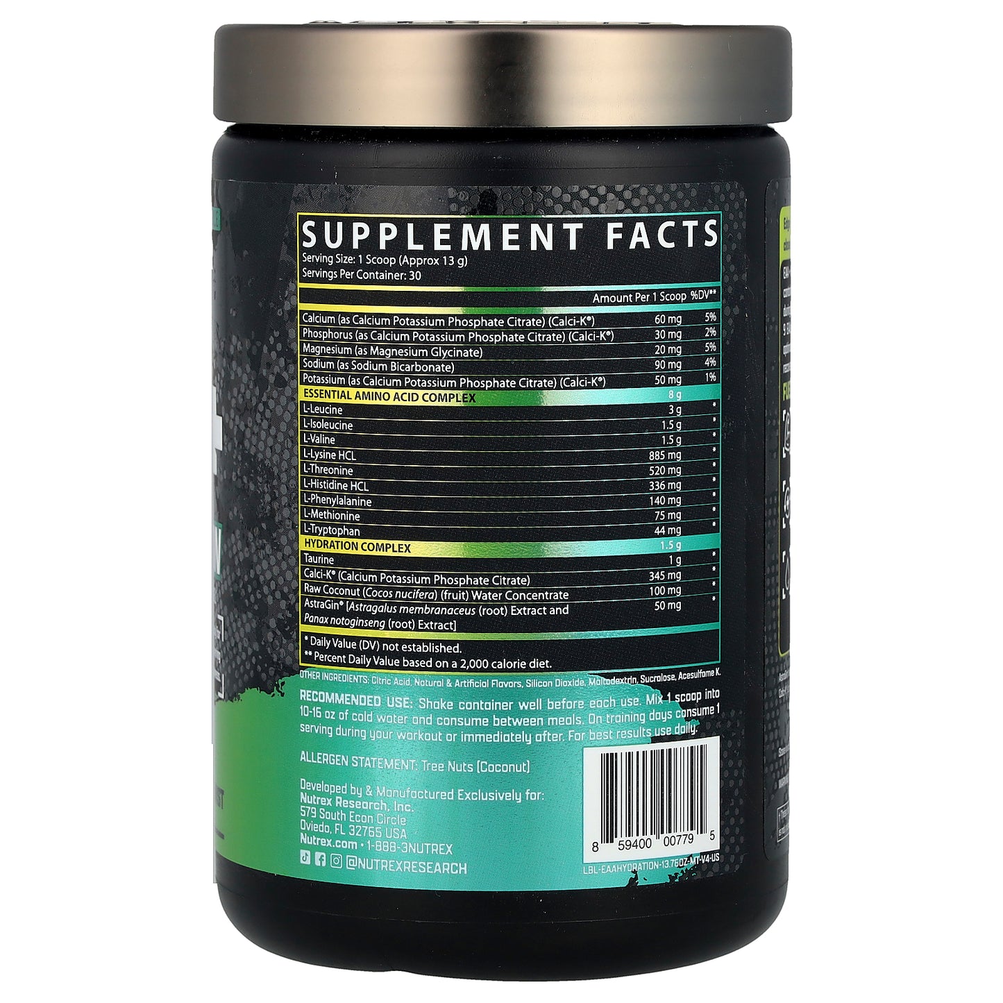 Nutrex Research, EAA+ Hydration, Maui Twist, 13.76 oz (390 g)