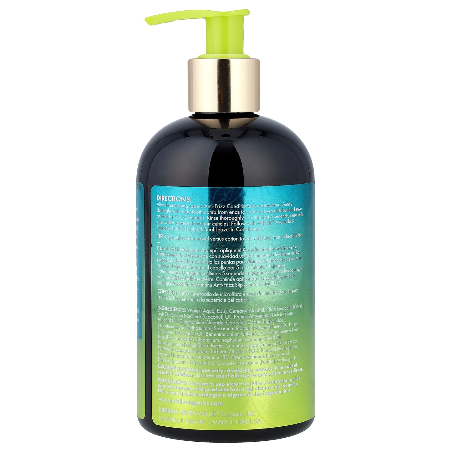 Mielle, Anti-Frizz Conditioner, Avocado & Tamanu, 12 fl oz (355 ml)