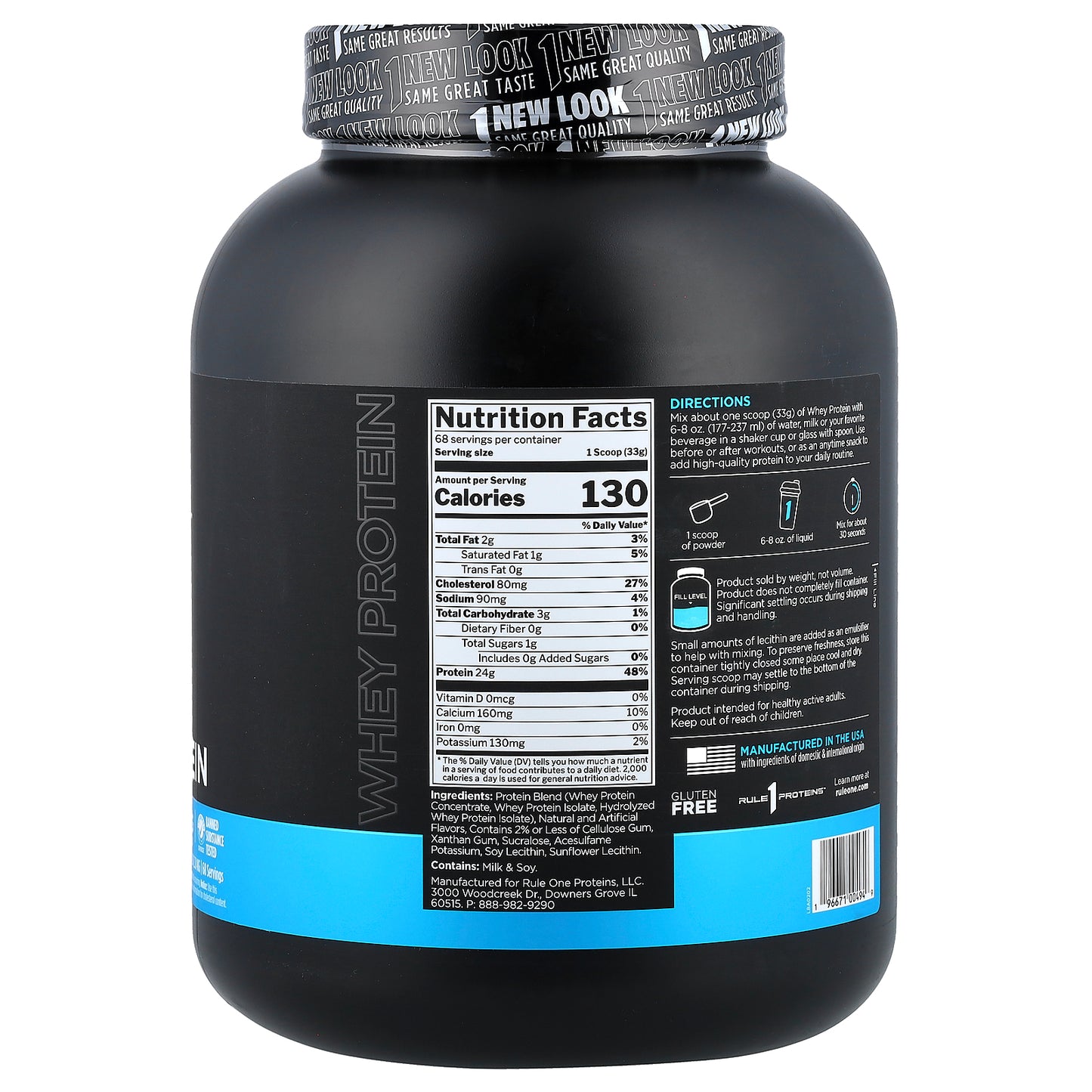 Rule One Proteins, Whey Protein, Vanilla Ice Cream, 4.95 lb (2.24 kg)