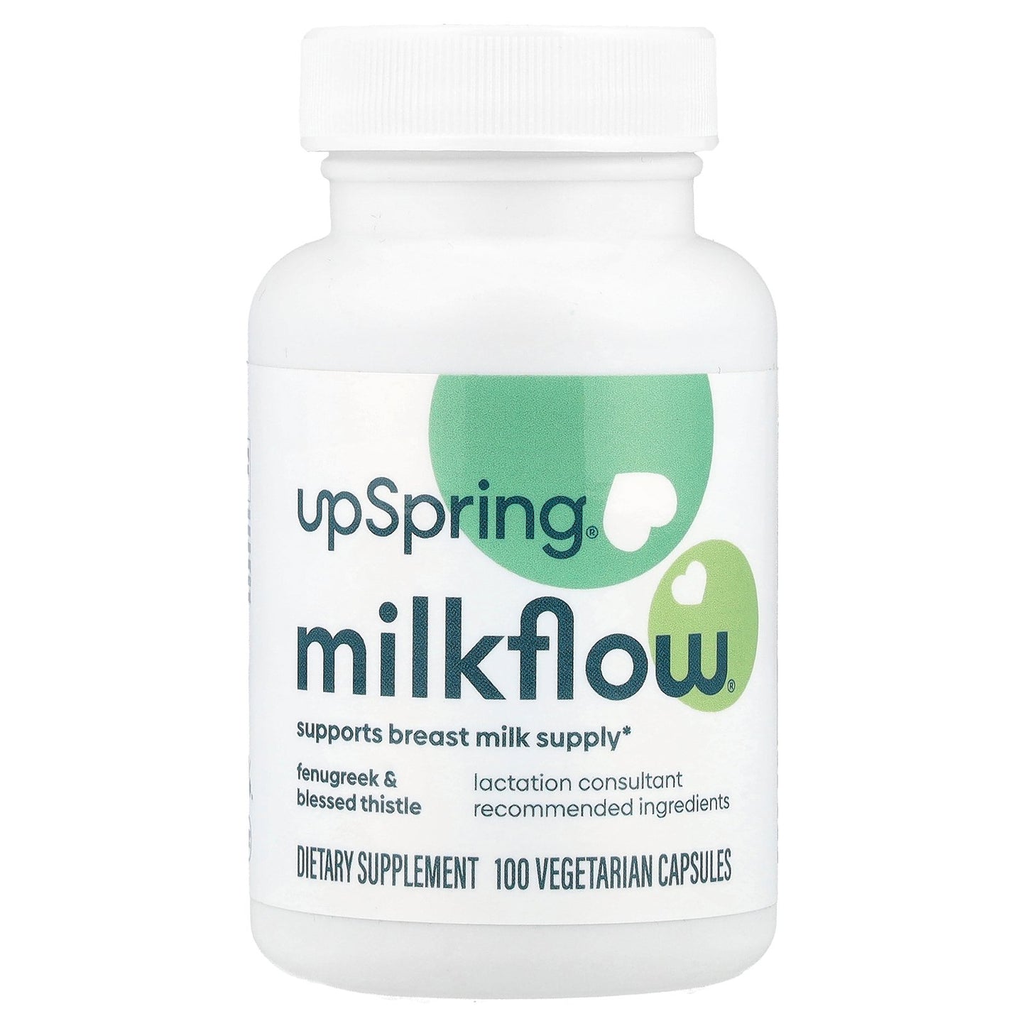 UpSpring, Milkflow, Fenugreek & Blessed Thistle, 100 Vegetarian Capsules