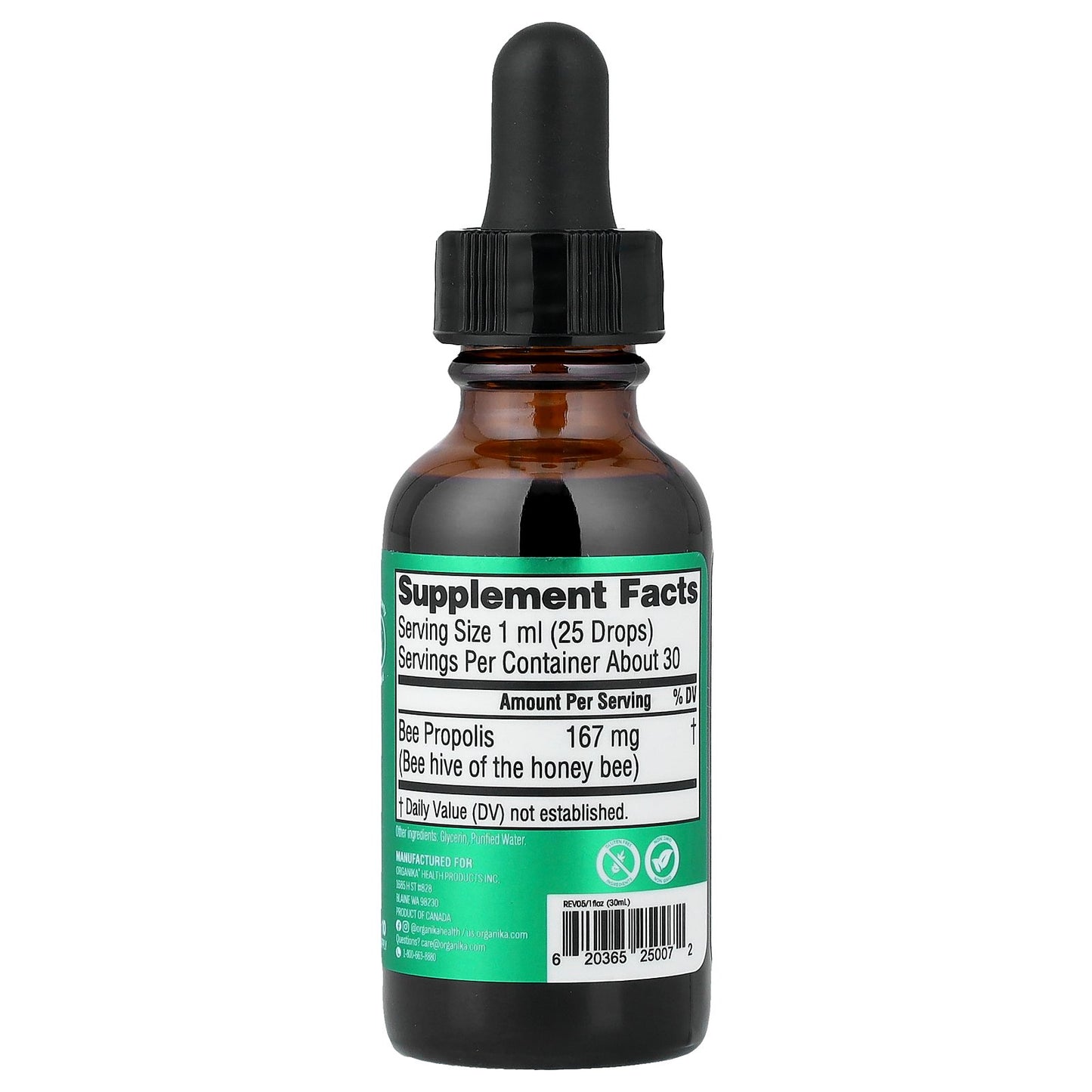 Organika, Bee Propolis, Alcohol Free, 1 fl oz (30 ml)