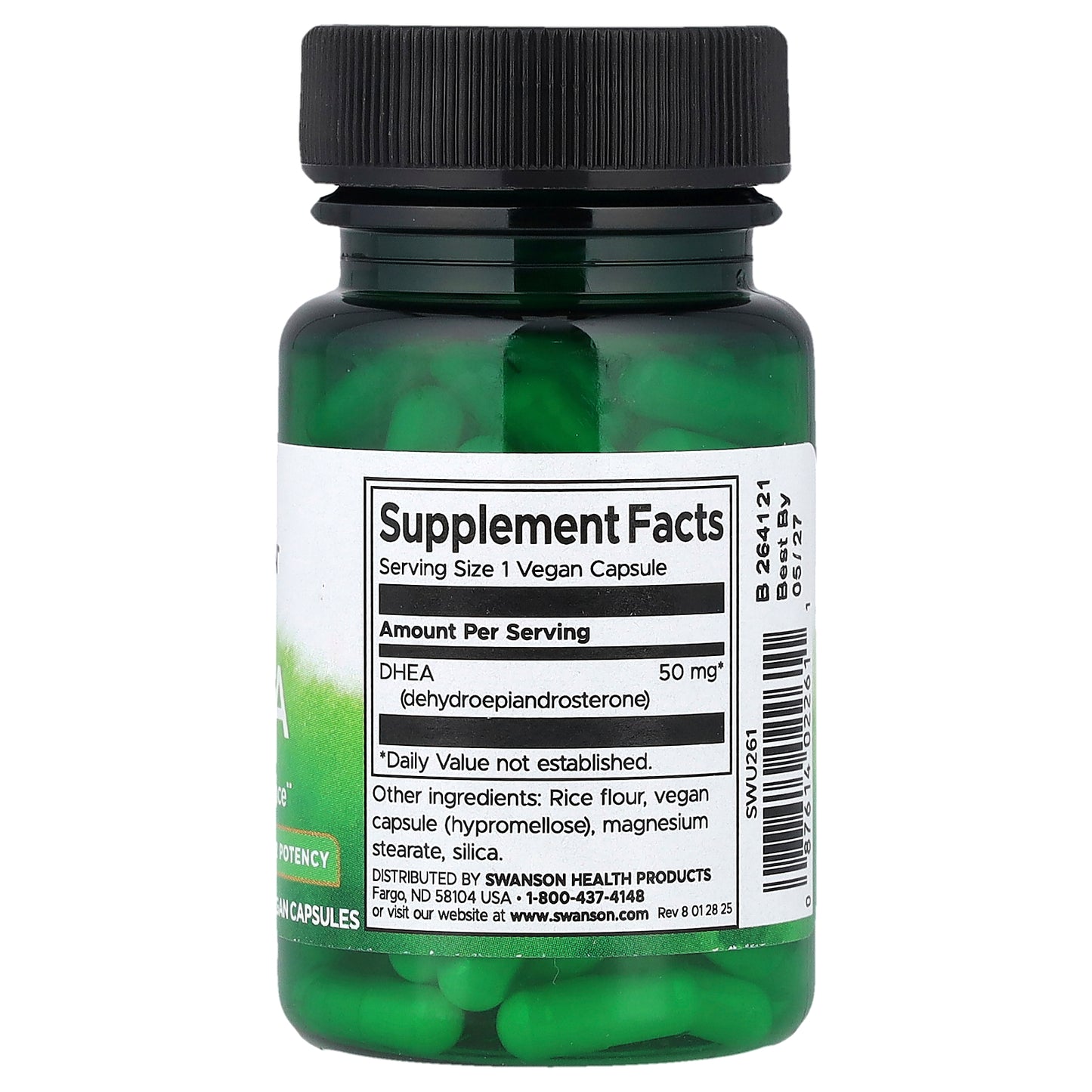 Swanson, DHEA, Higher Potency , 50 mg, 120 Vegan Capsules