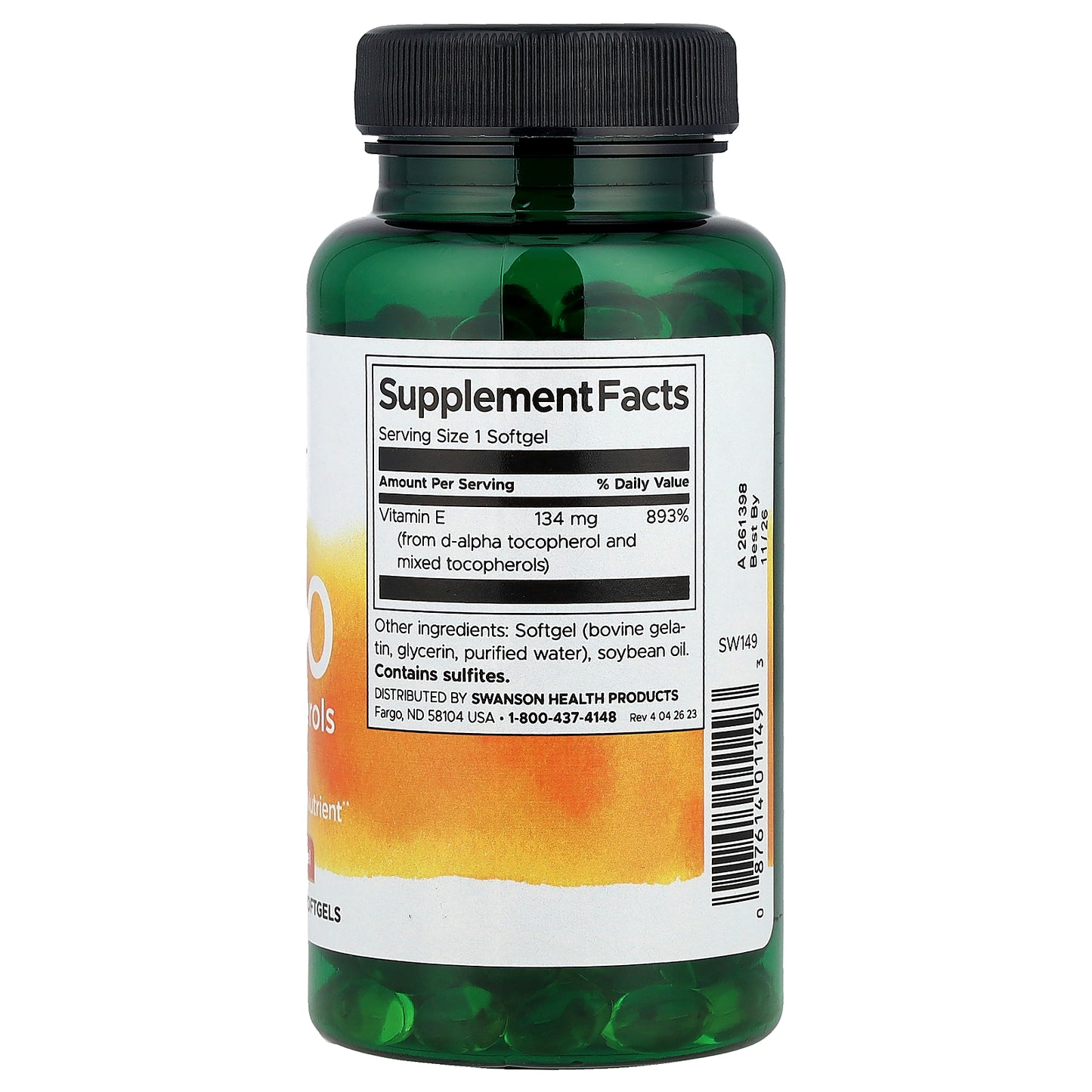 Swanson, E-200 Mixed Tocopherols, 134 mg (200 IU), 250 Softgels