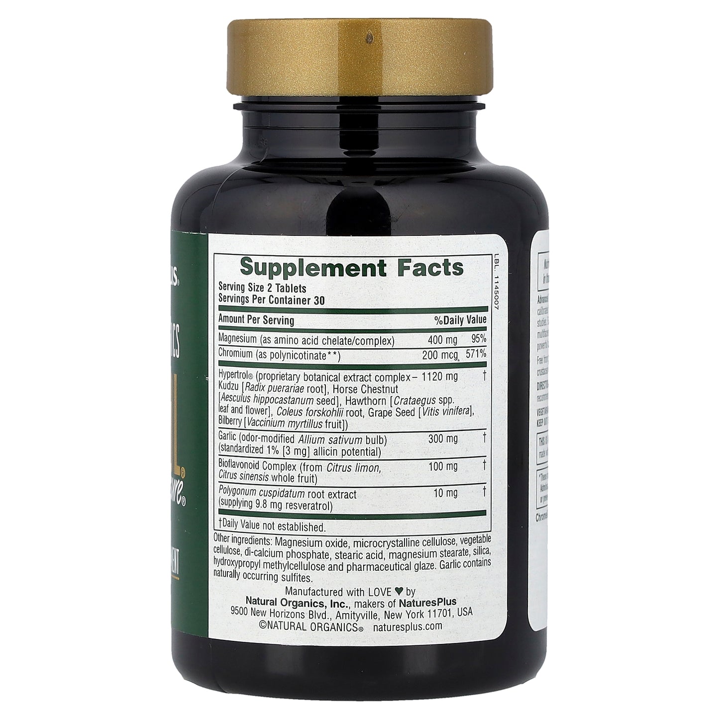 NaturesPlus, Advanced Therapeutics, Hypertrol®, RX Blood Pressure®, 60 Tablets