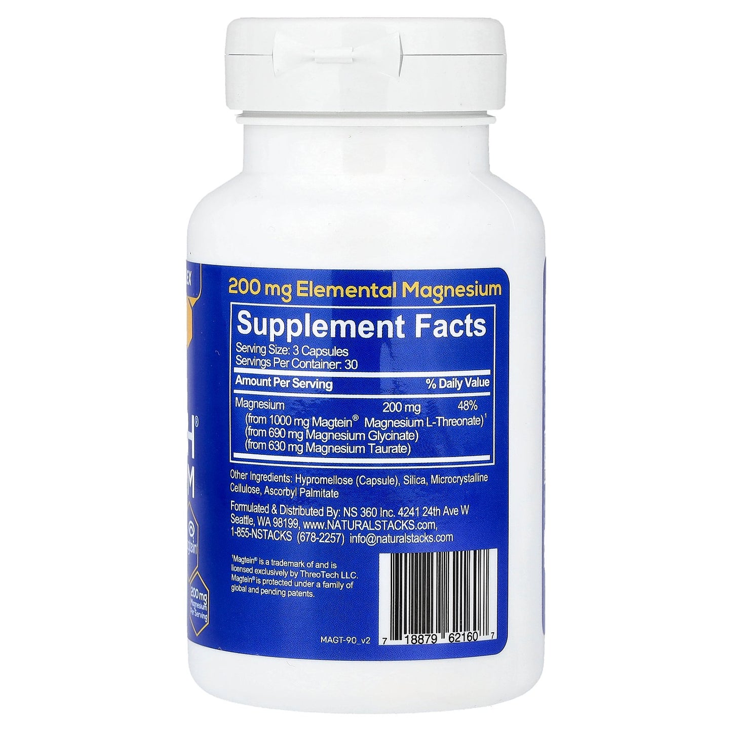 Natural Stacks, MagTech®, Magnesium, 90 Vegan Capsules (66.6 mg per Capsule)